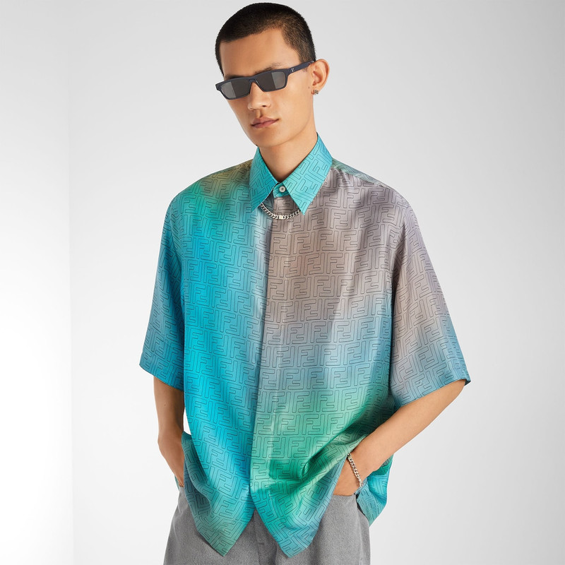 FENDI Fantastic Fendi Future Shirt Multicolor FF silk shirt outlook
