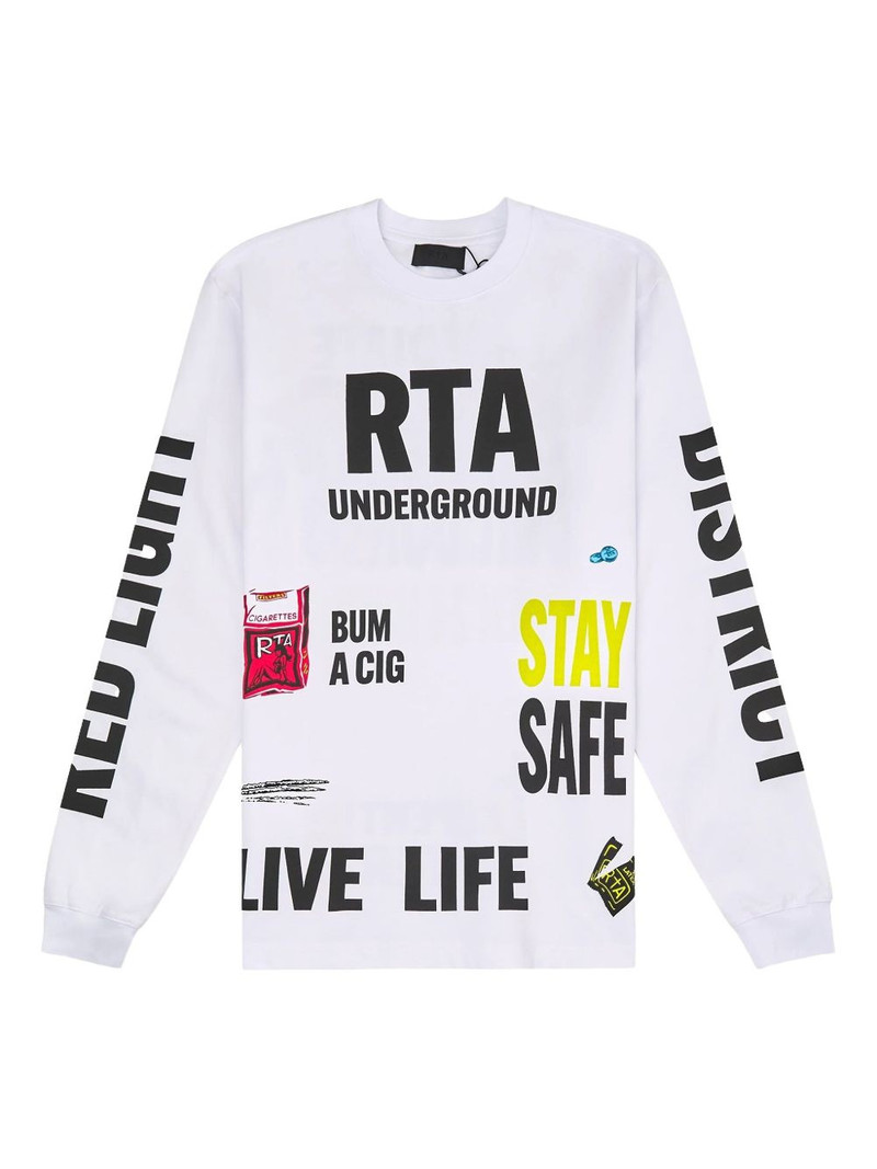 Underground text-print sweatshirt 1