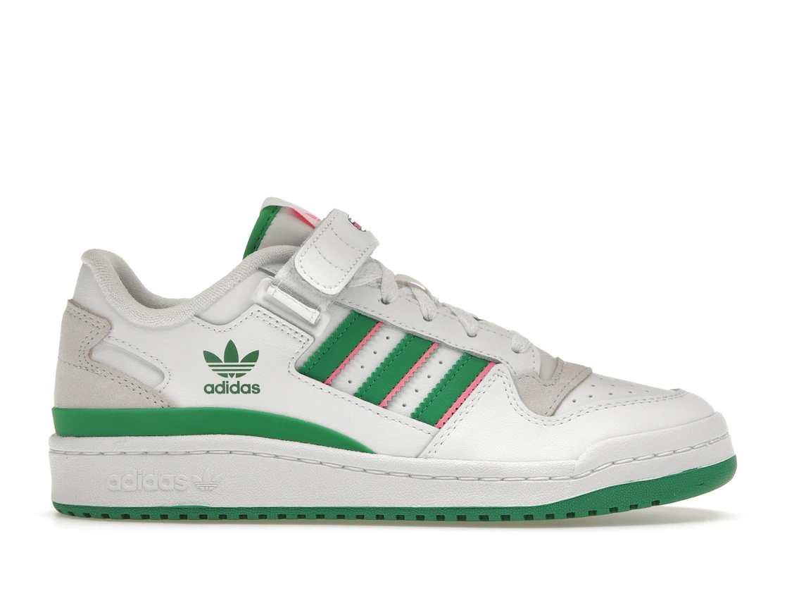 adidas Forum Low White Green Lucid Pink (Women's) - 1