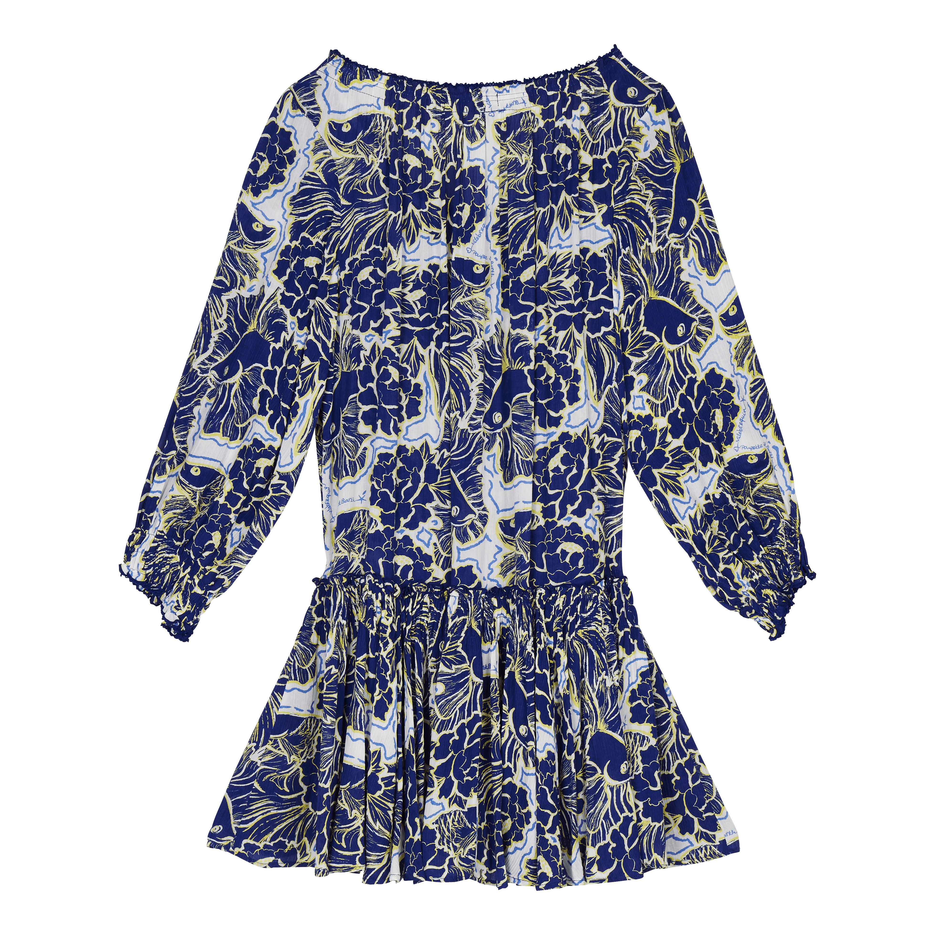 Women Mini Dress Hidden Fishes - Vilebrequin x Poupette St Barth - 2