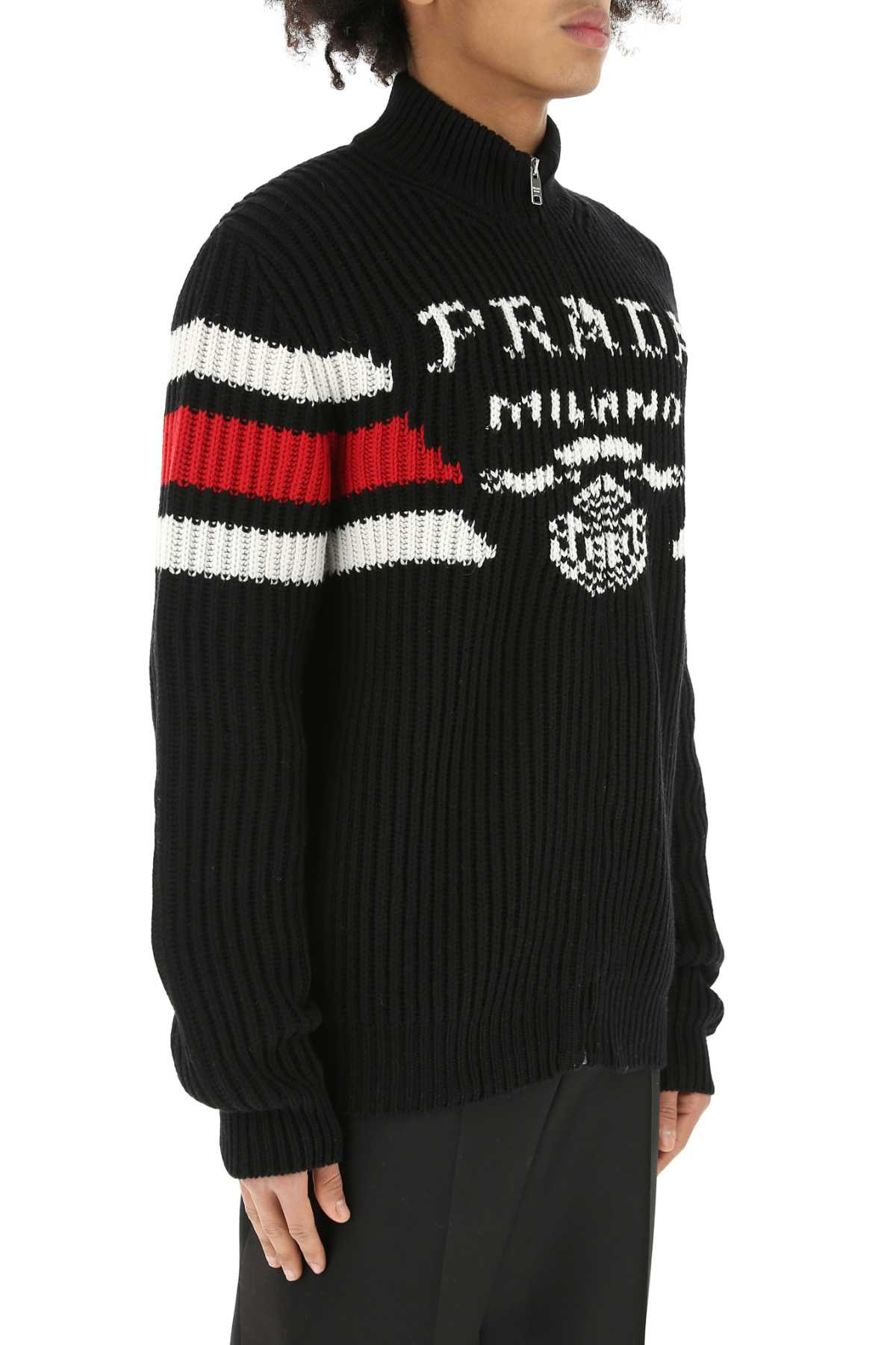 Prada Men Black Cashmere Cardigan - 3