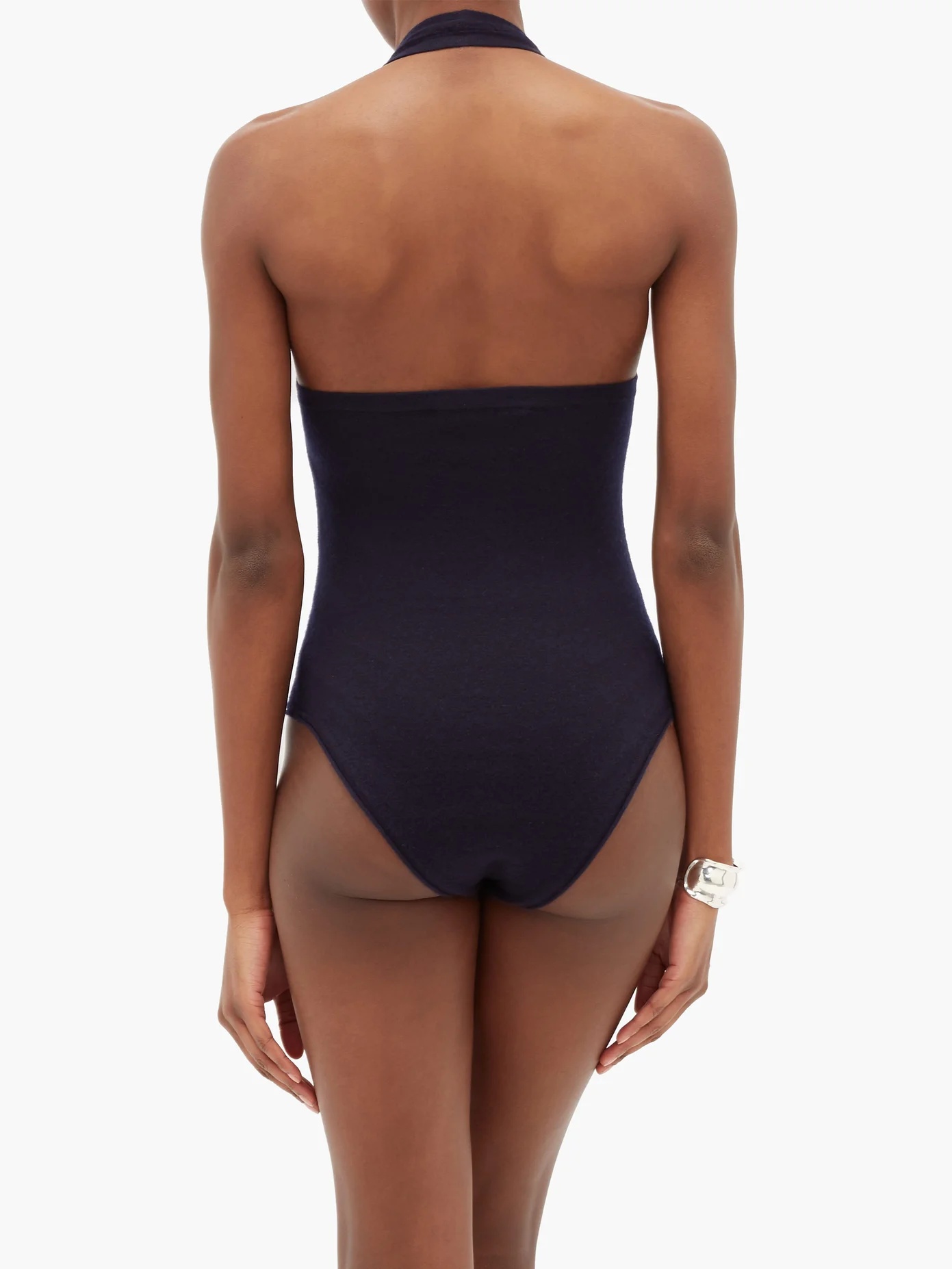 No.137 Swim halterneck stretch-cashmere bodysuit - 5