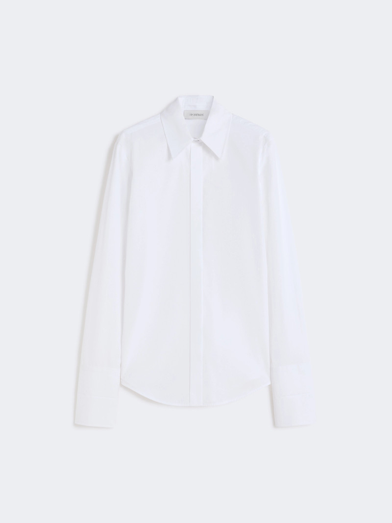 COBEA Cotton poplin shirt - OPTICAL WHITE 1