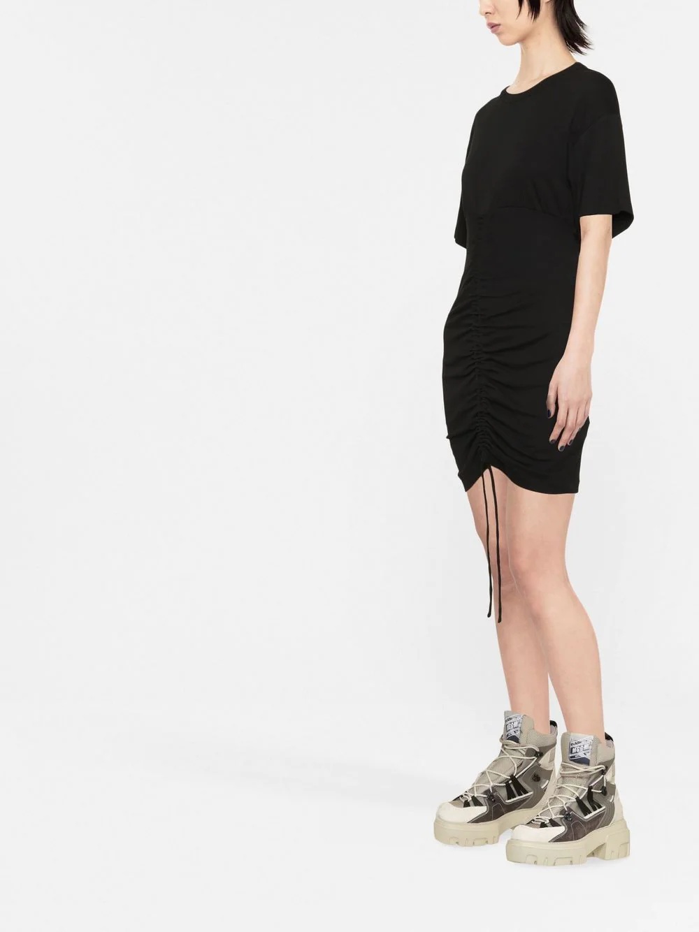 cutout ruched T-shirt dress - 3