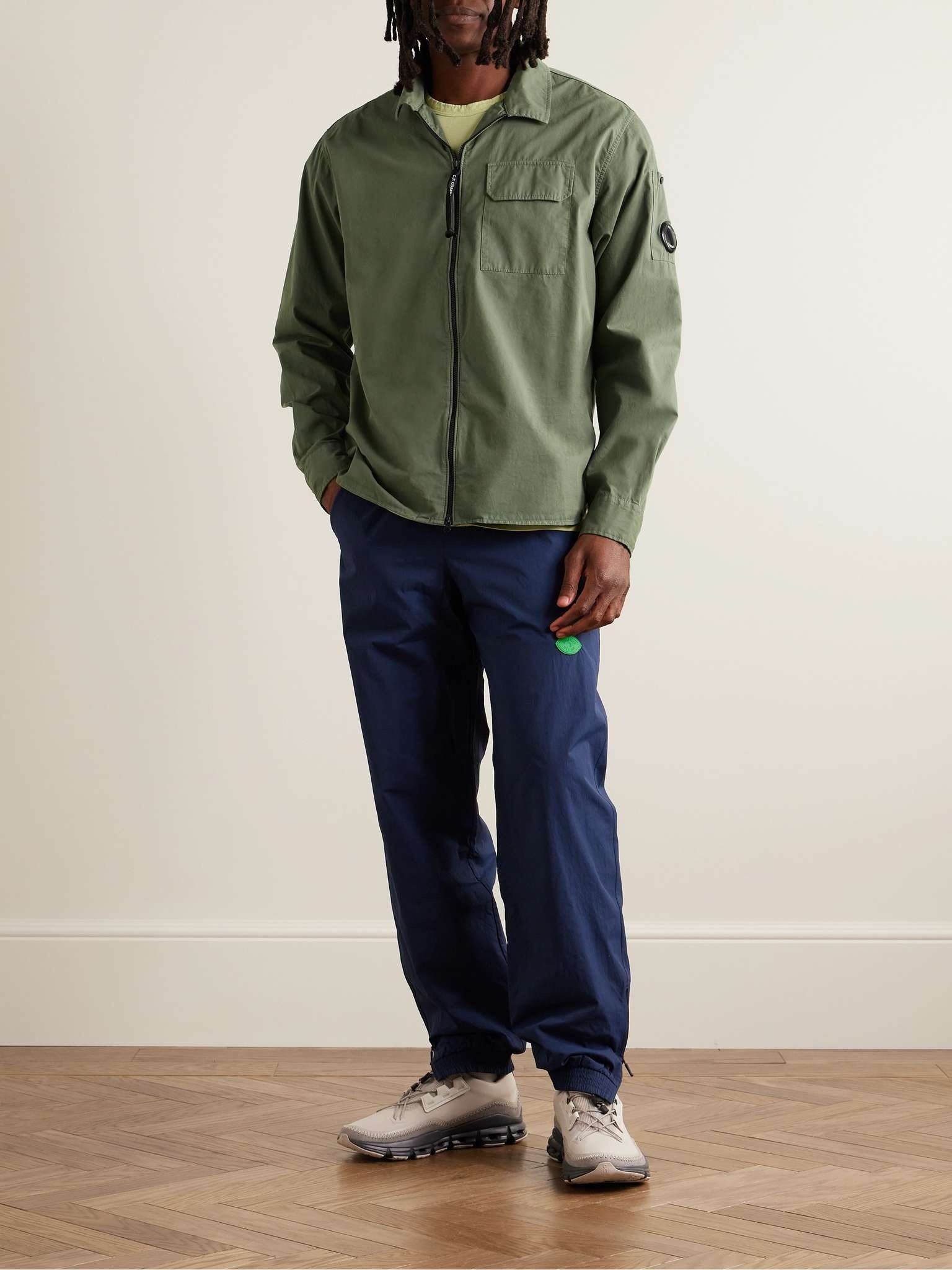 Logo-Appliquéd Garment-Dyed Cotton-Gabardine Overshirt - 2