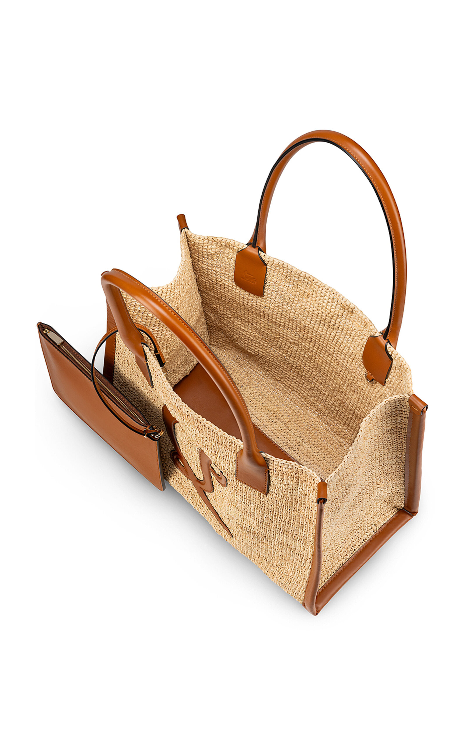 By My Side E/W Woven Raffia Tote Bag neutral - 4