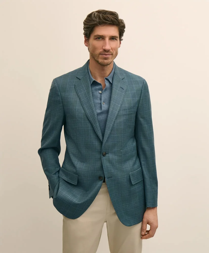 Traditional Fit Wool Check Sport Coat - 1