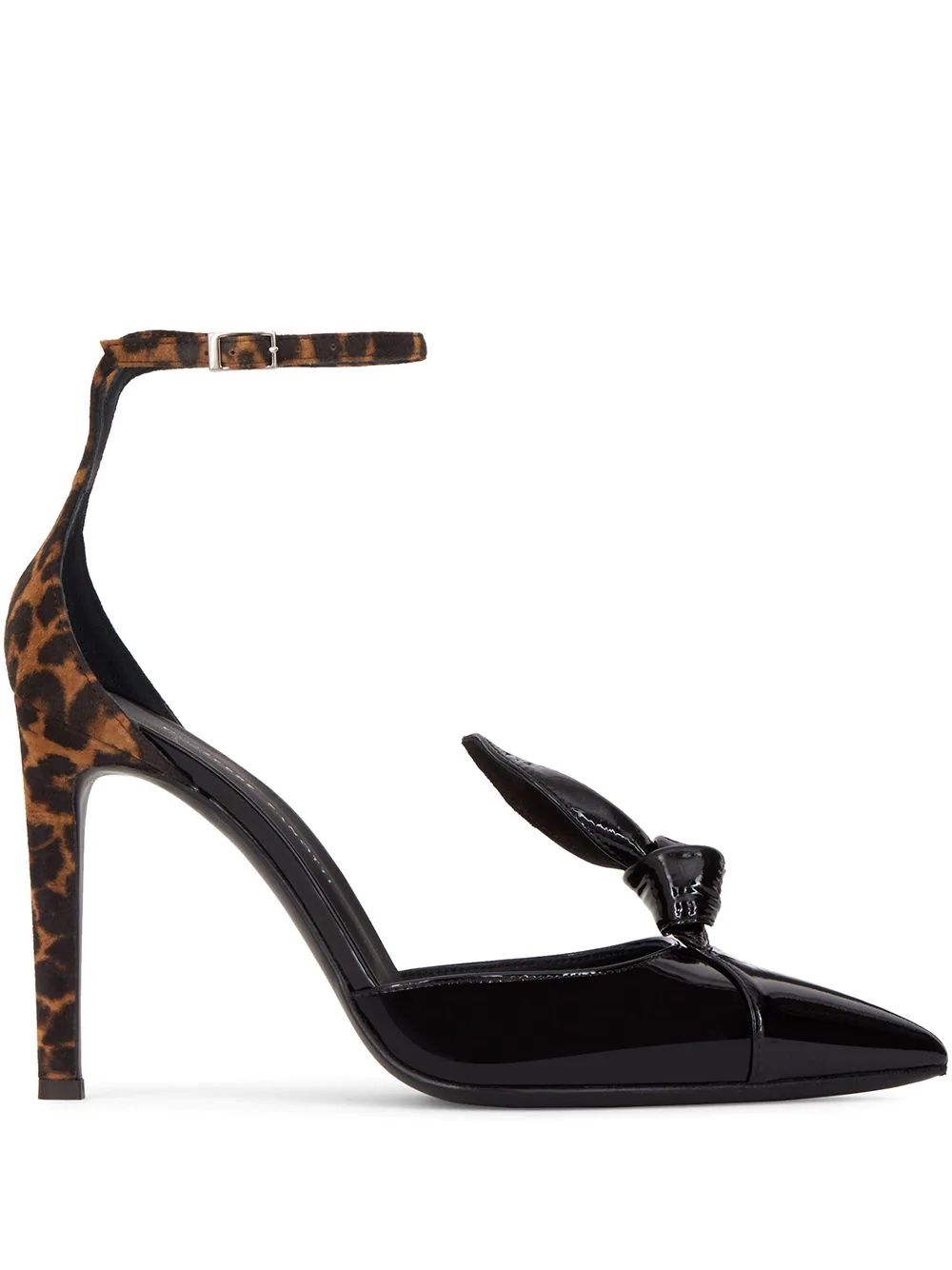 leopard print knot-detail pumps - 1