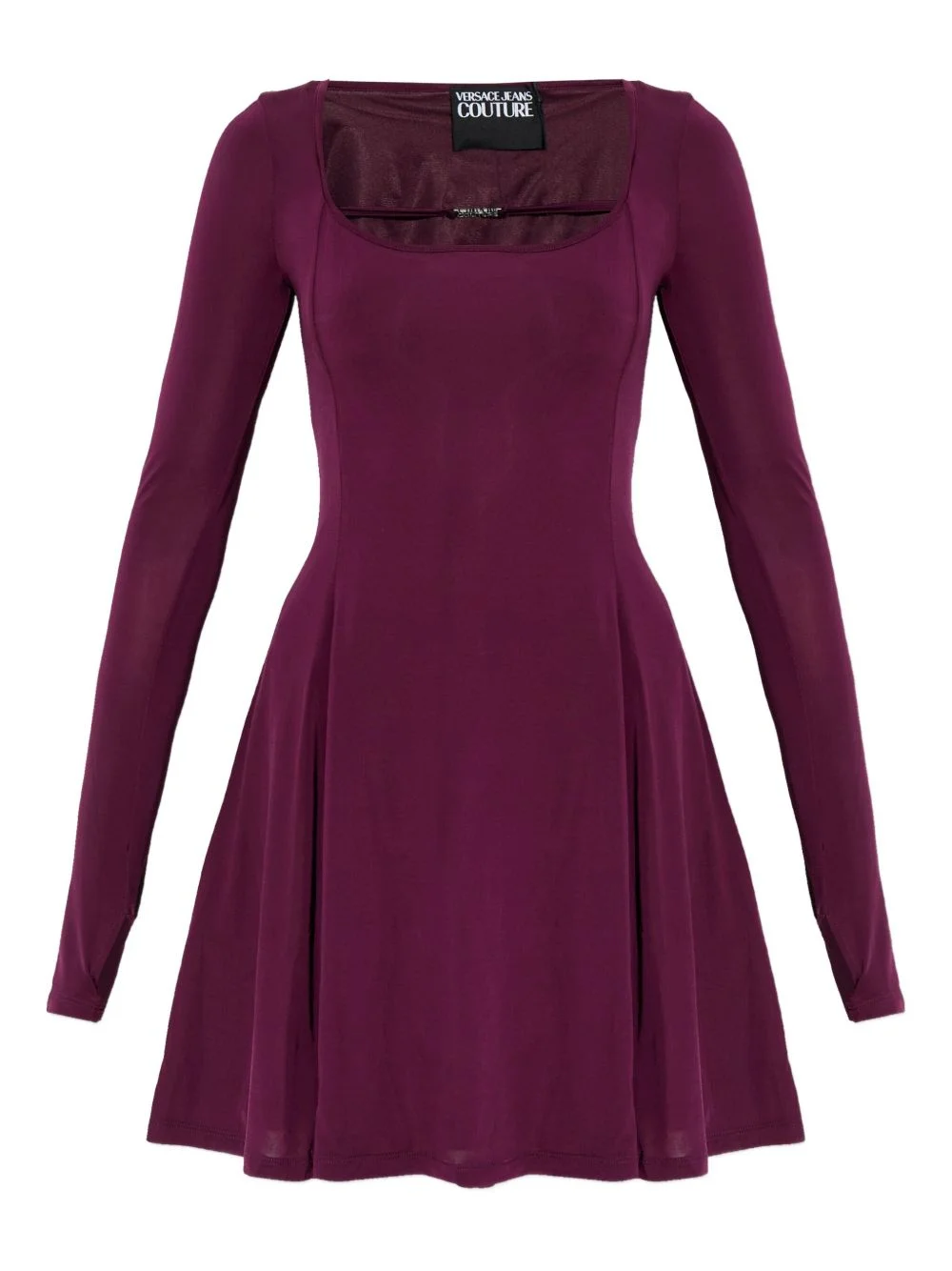 long-sleeve cut-out mini dress - 1