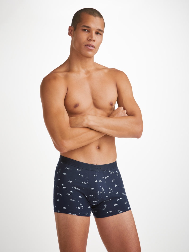 Men's Boxer Briefs Sahara 1 Pima Cotton Stretch Navy - 2
