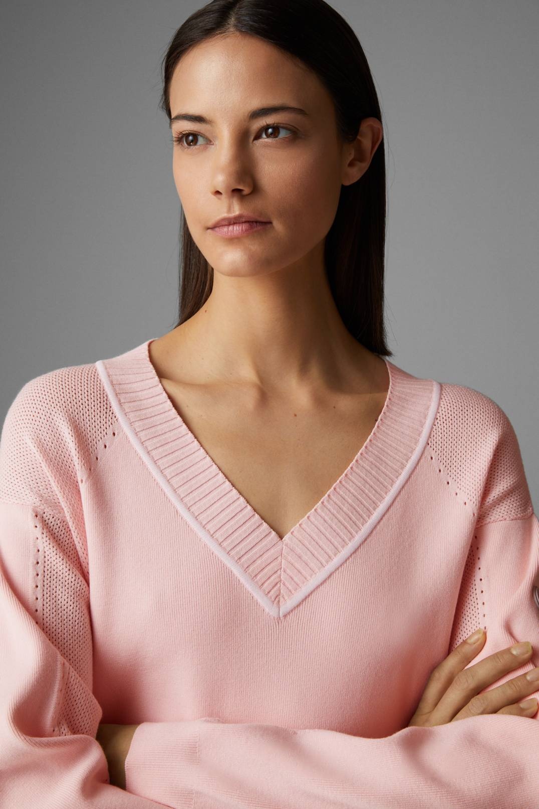 KARI KNIT PULLOVER IN PINK - 4