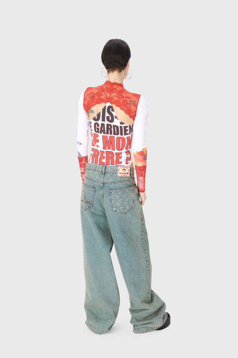 Moon Laser Denim Baggy Jeans 3