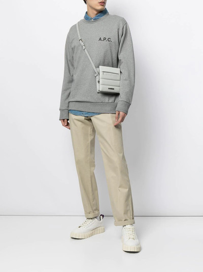 A.P.C. logo-print cotton sweatshirt outlook