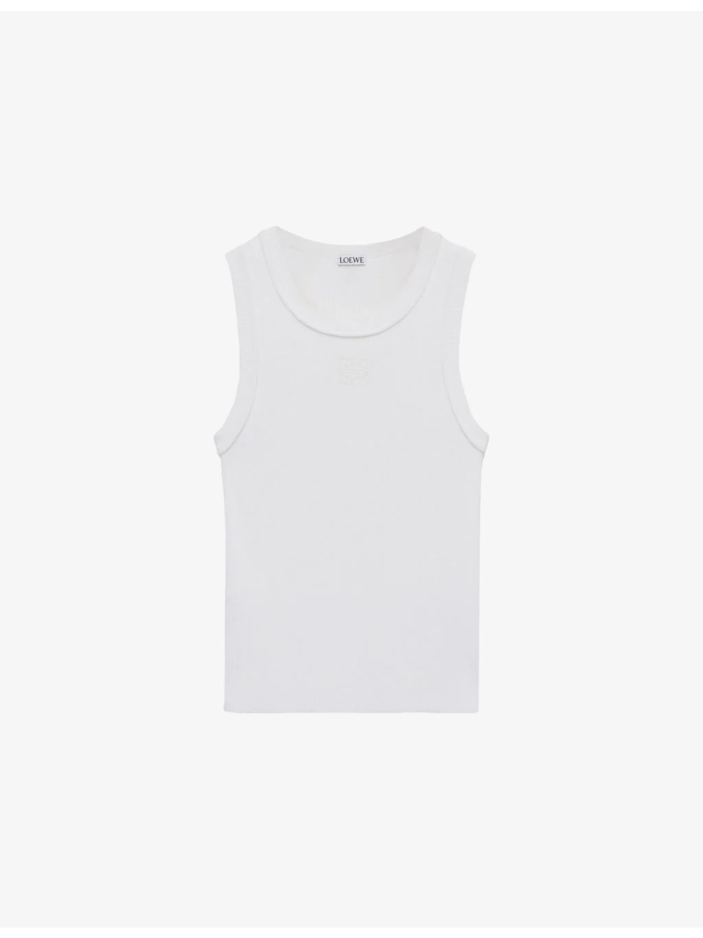 Anagram Ribbed Stretch-Woven Tank Top - 1