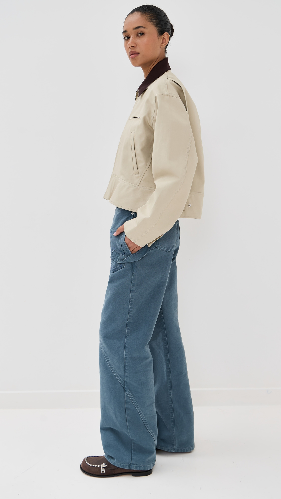 Curved Hem Workwear Jacket - 3