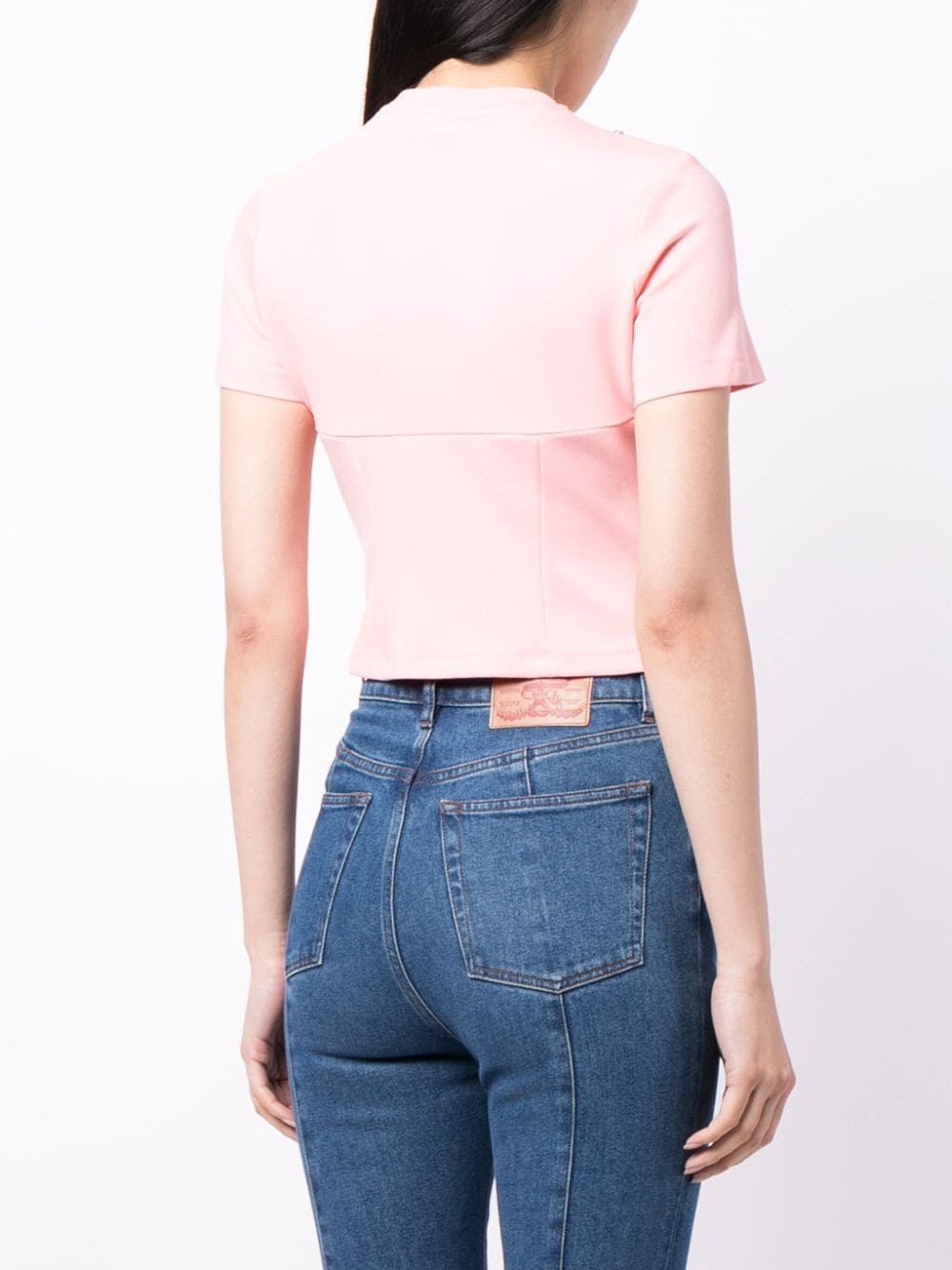crystal-embellished cup-chain T-shirt - 4