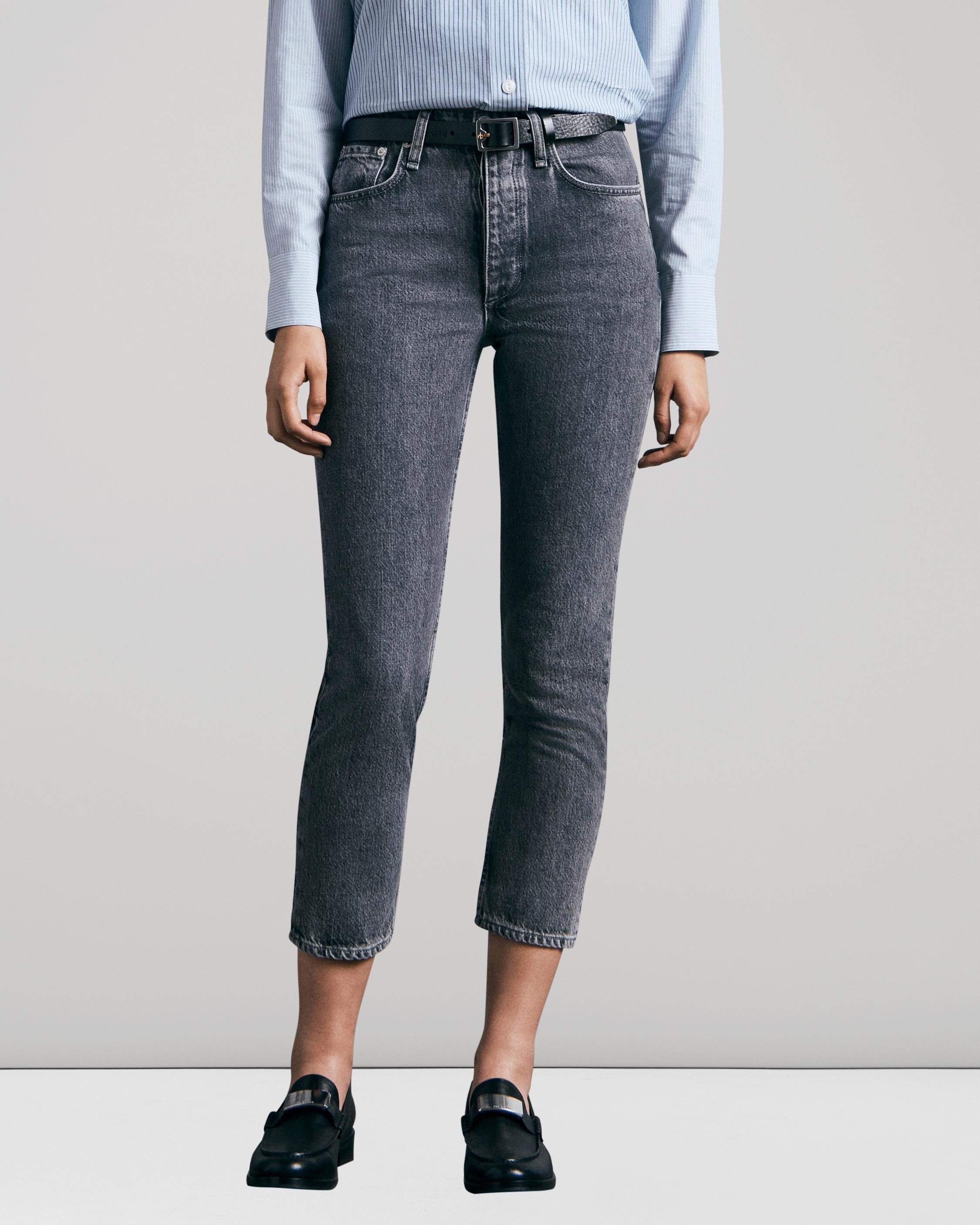 Nina High-Rise Cigarette - Colby
Slim Fit Ankle Light Grey Jean - 3