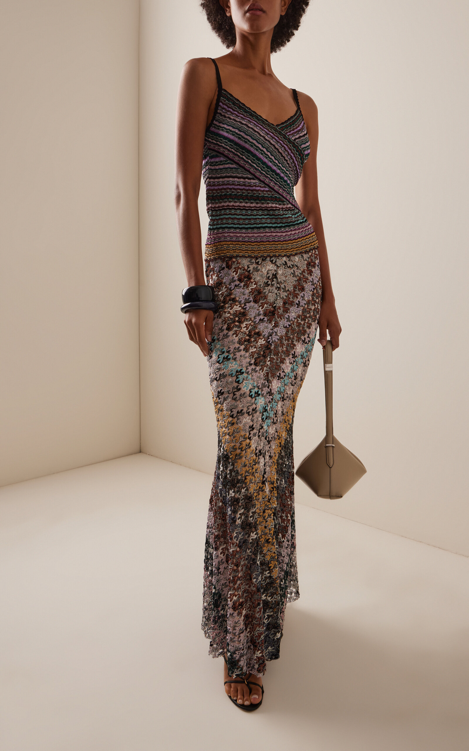 Wrapped Lamé Knit Tank Top multi - 3