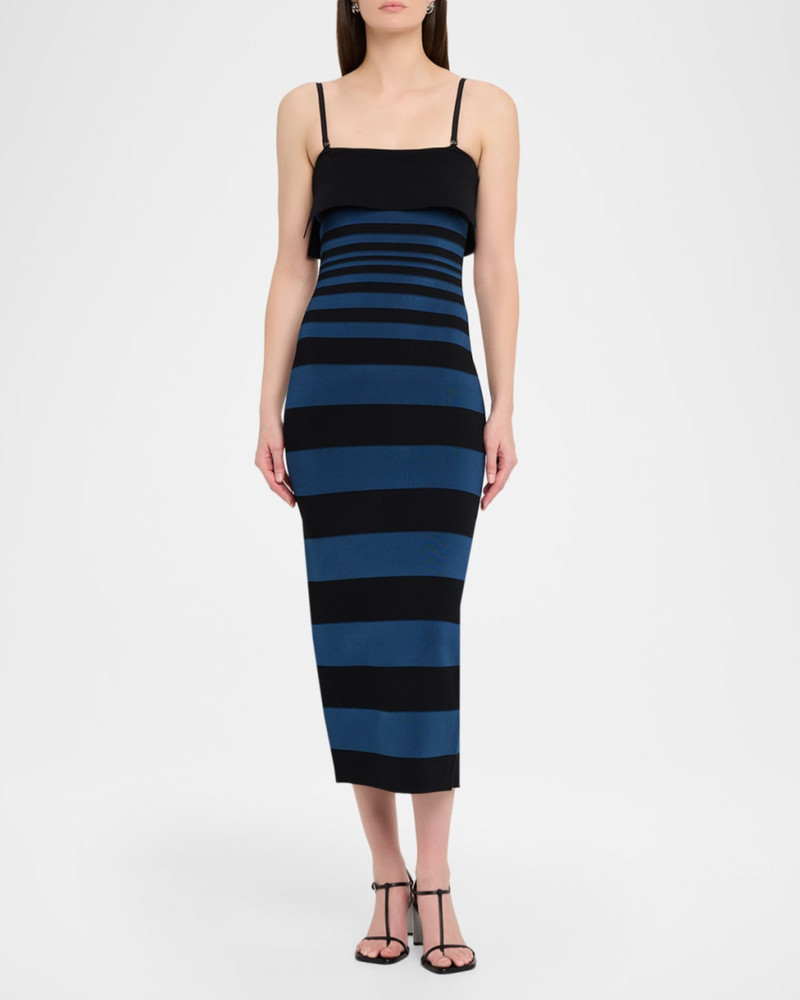 PH5 Daphne Striped Bandage Midi Dress outlook
