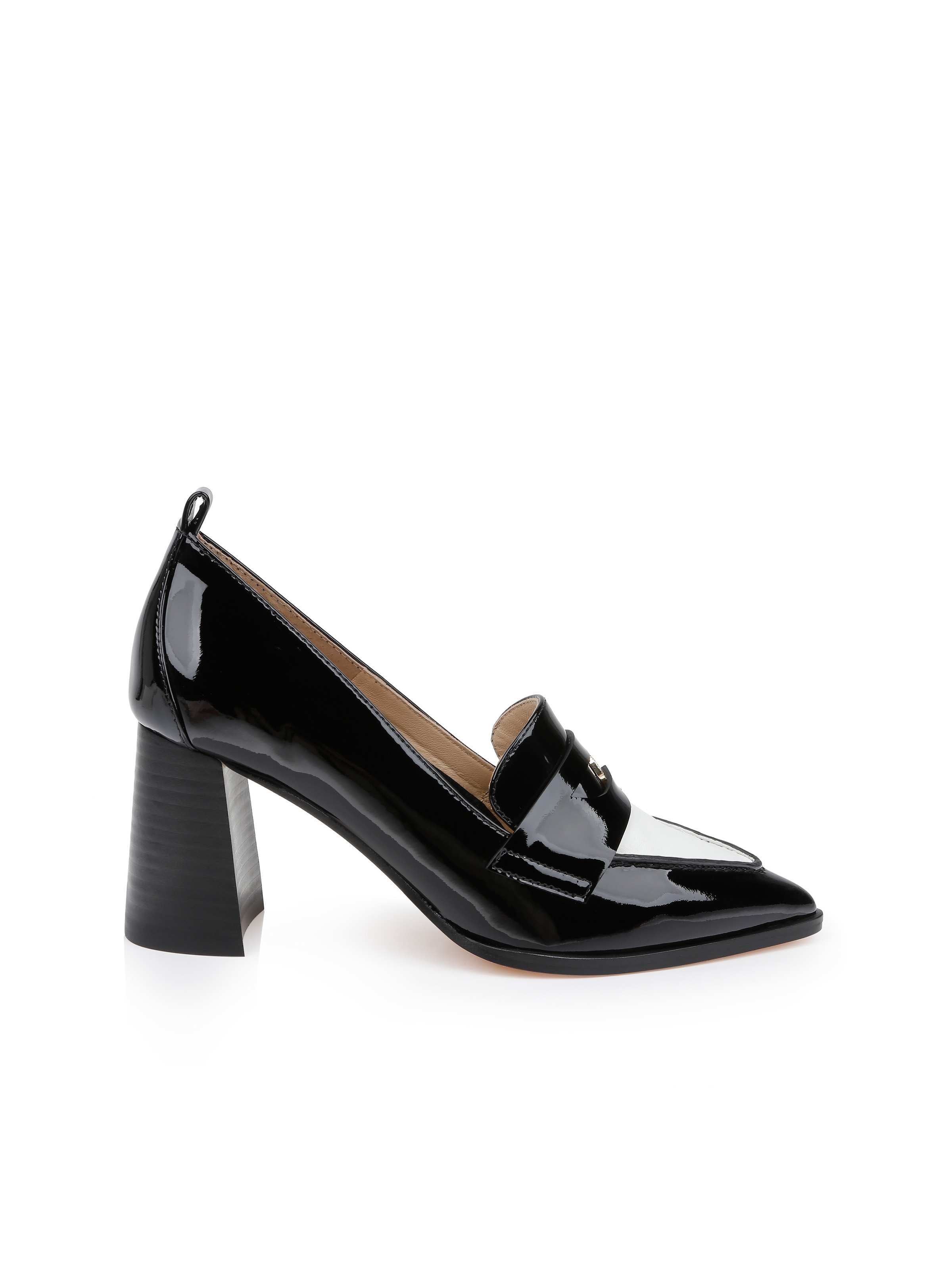 Mallory Leather Block-Heel Loafer - 4