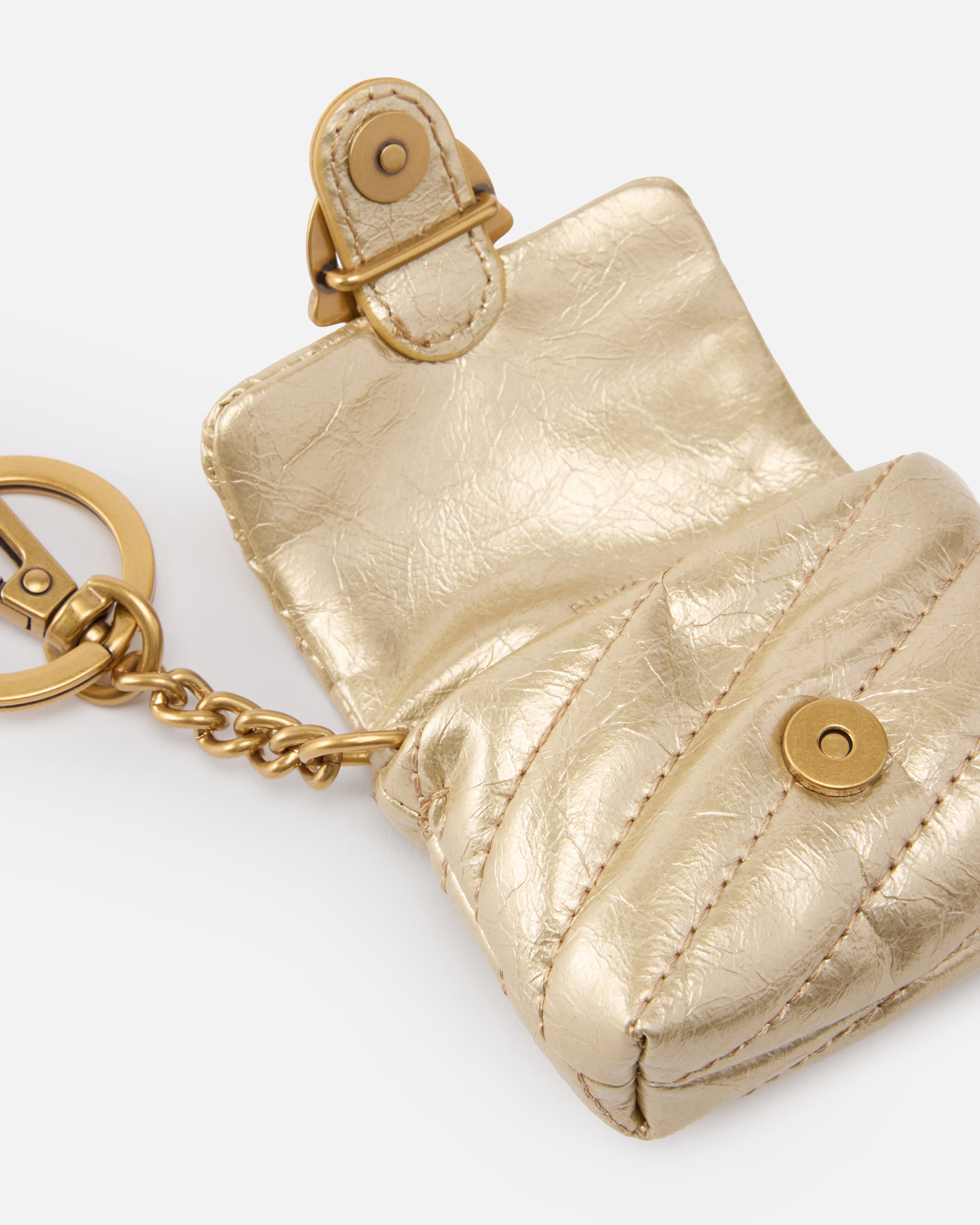 QUILTED AIRPODS CASE IN SHINY LEATHER WITH LOVE BIRDS LOGO - 3