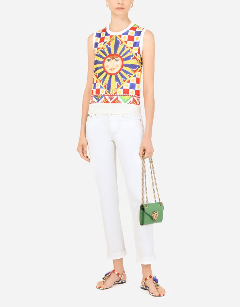 Carretto-print silk top 5