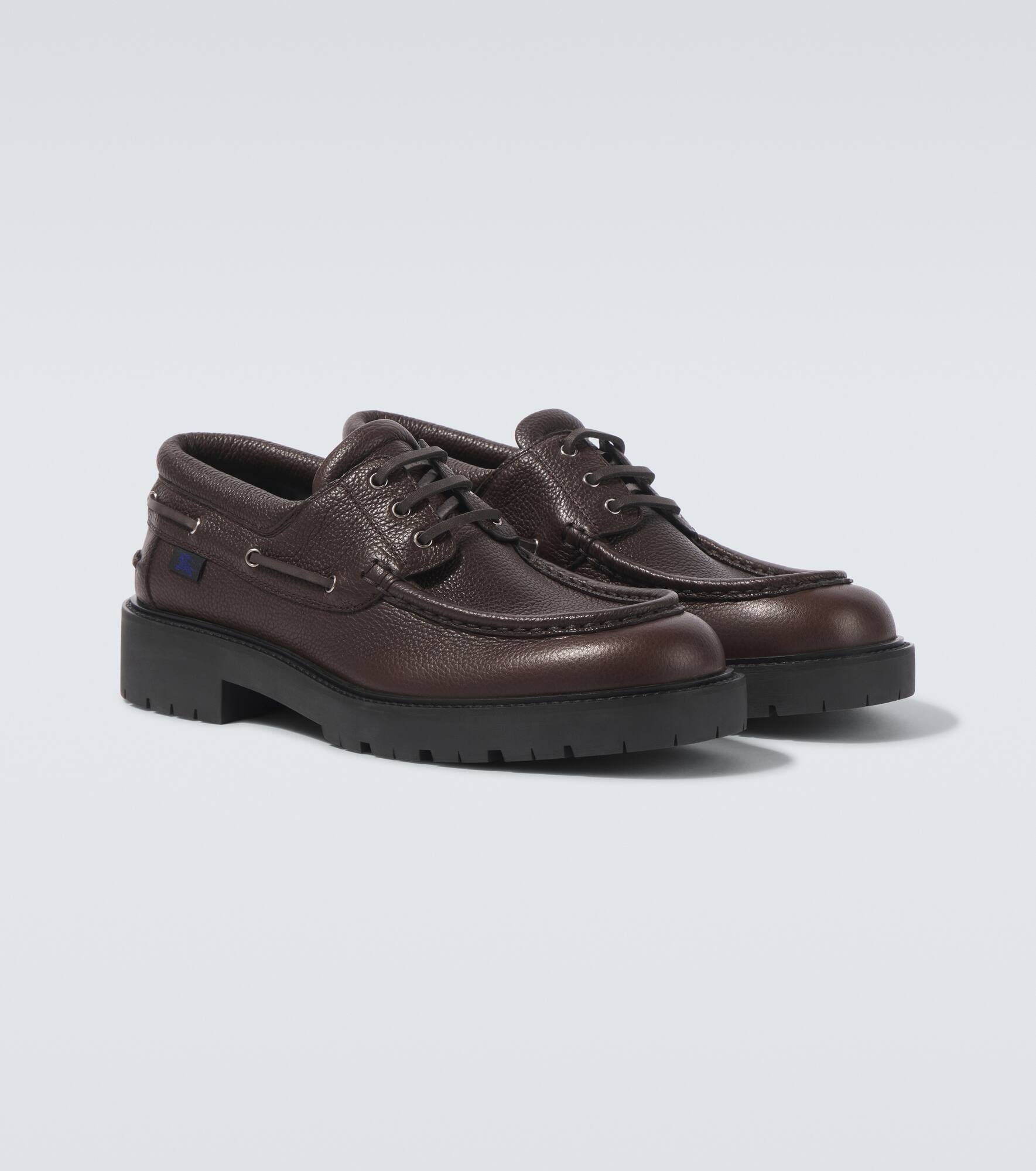 Leather boat shoes - 5