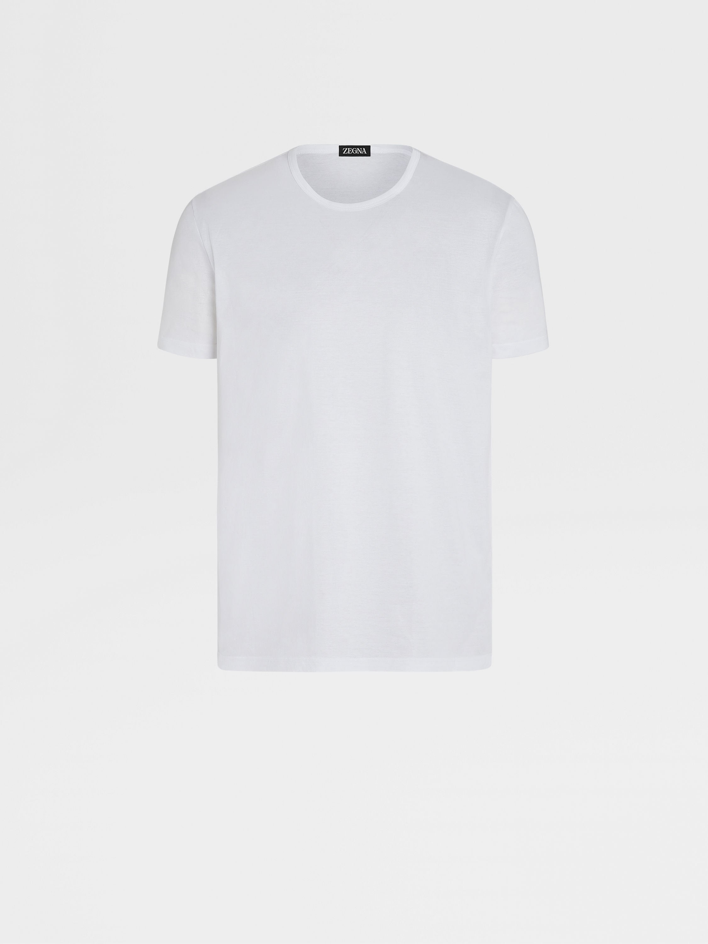 WHITE COTTON T-SHIRT - 3
