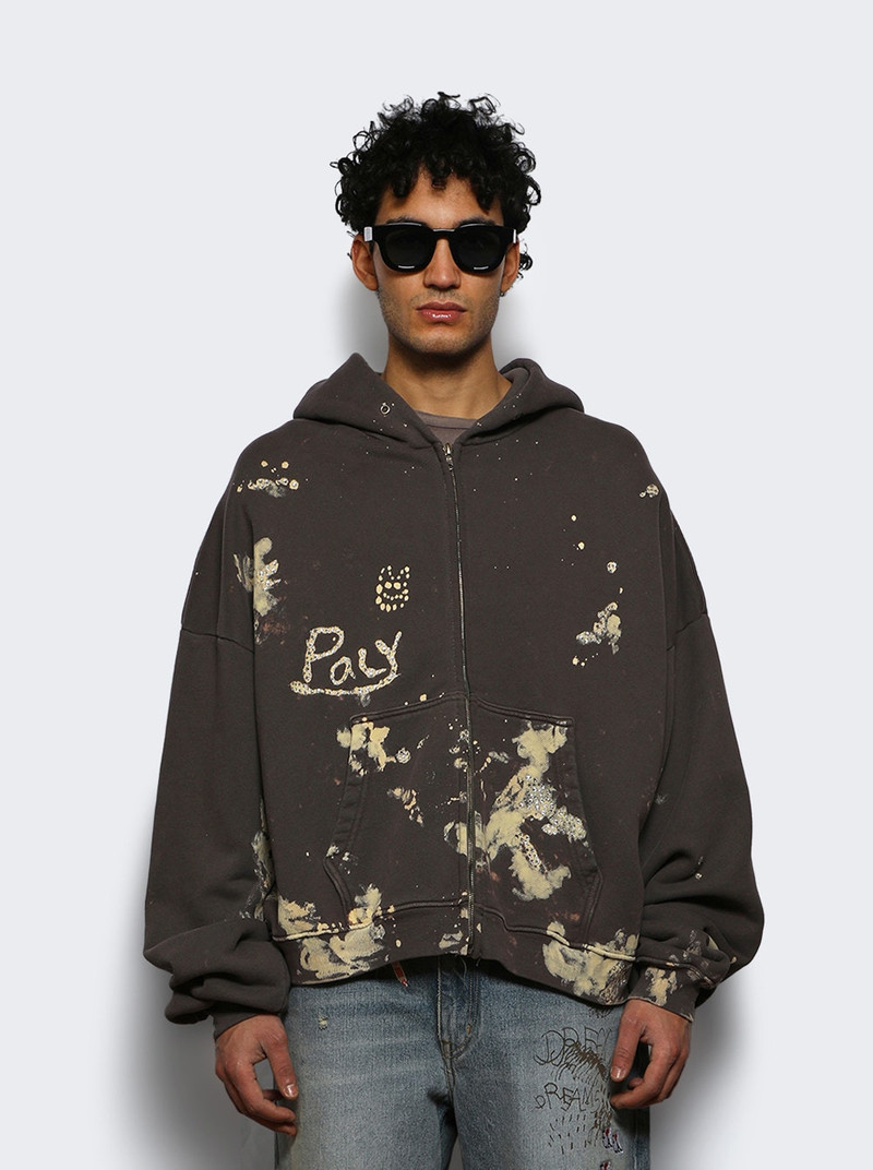 Paly Been Amess Zip Hooded Sweatshirt Brown outlook