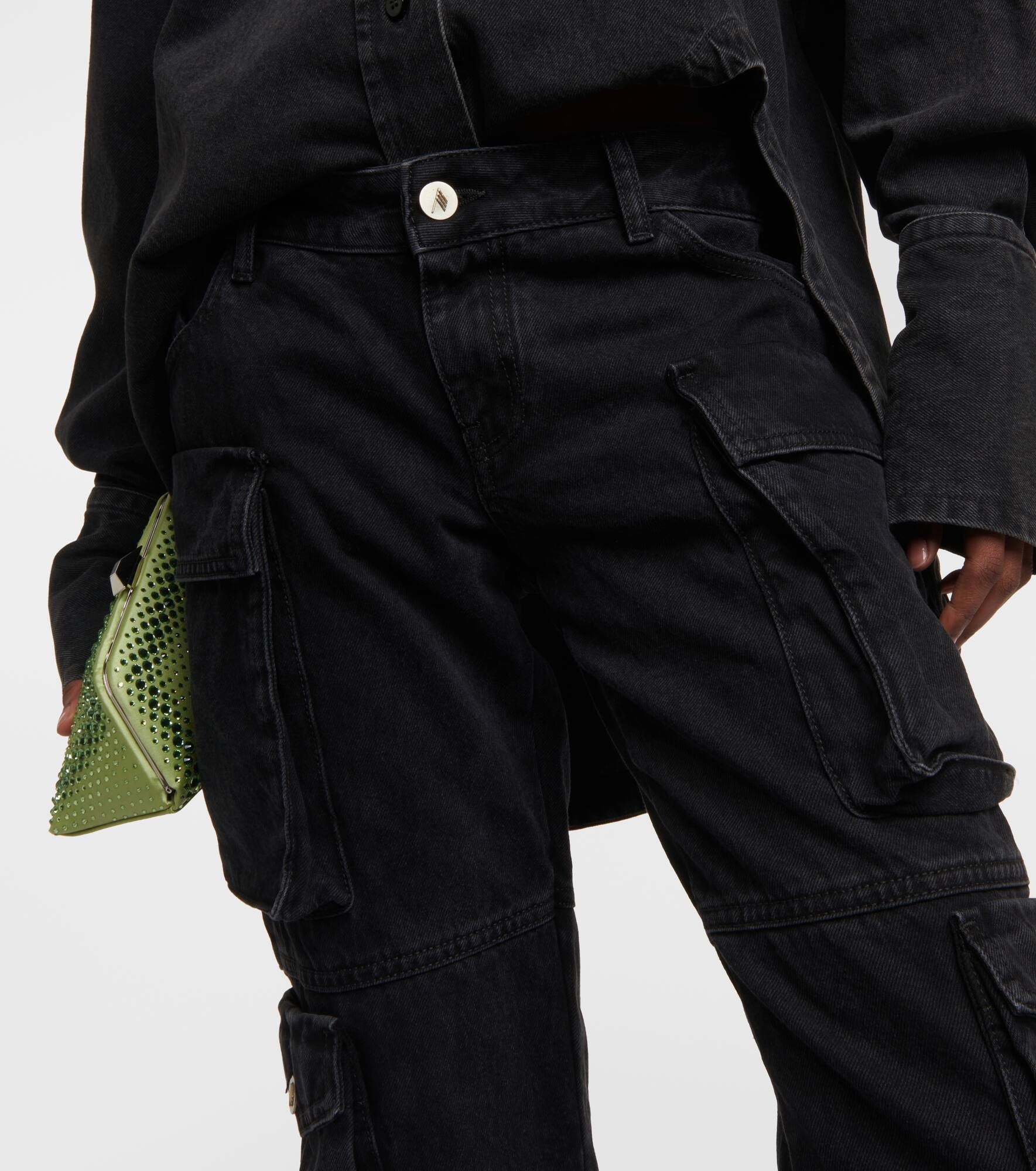 Low-rise straight cargo jeans - 4