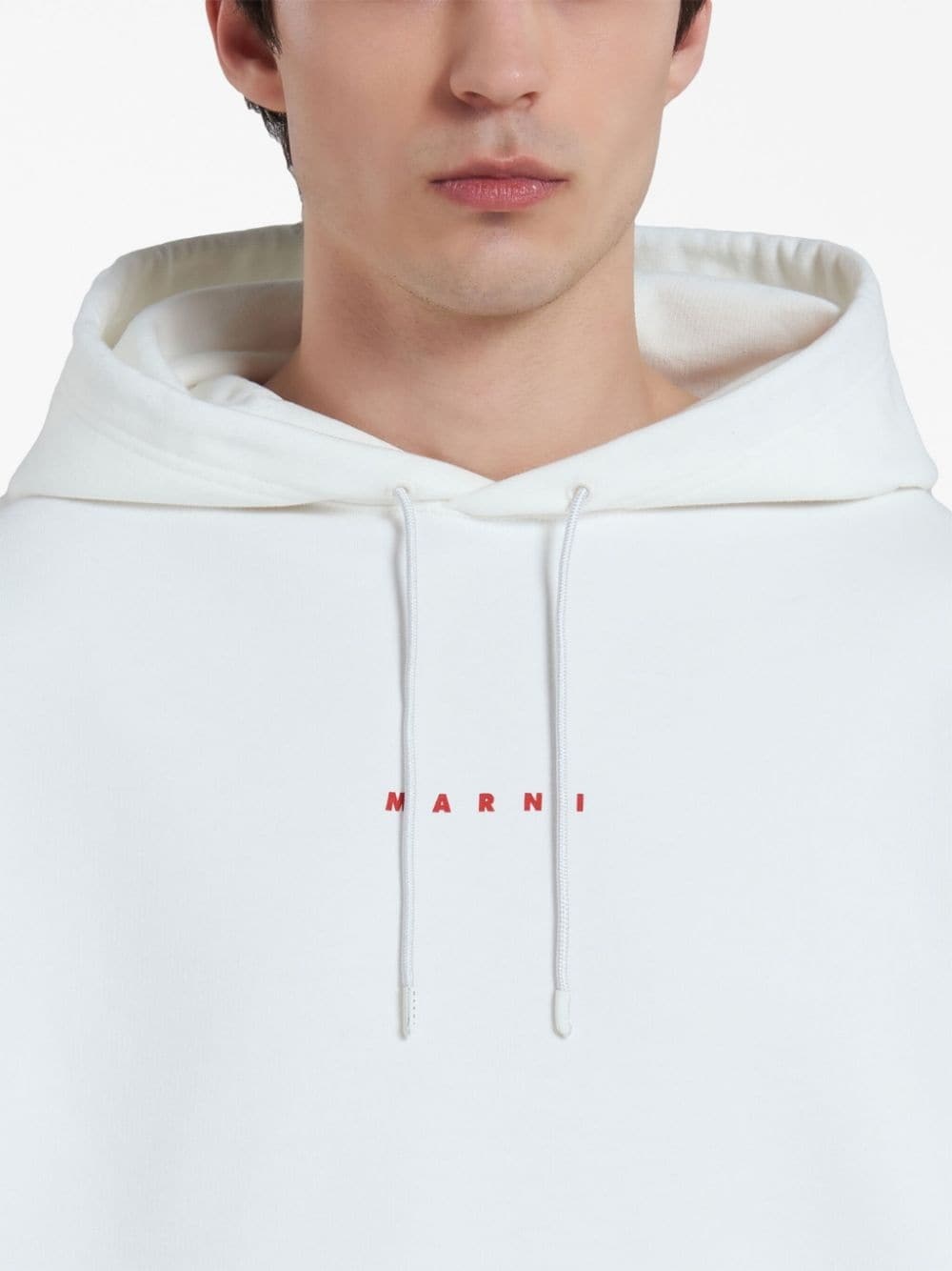 logo-print cotton hoodie - 5