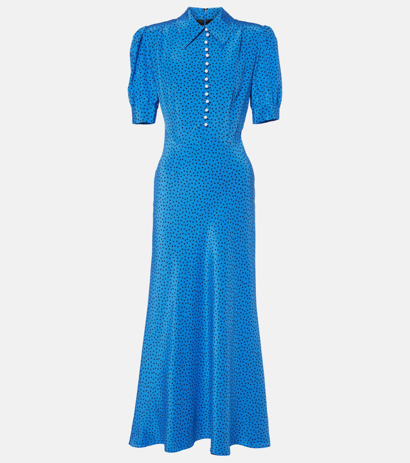 Polka-dot silk maxi dress - 1