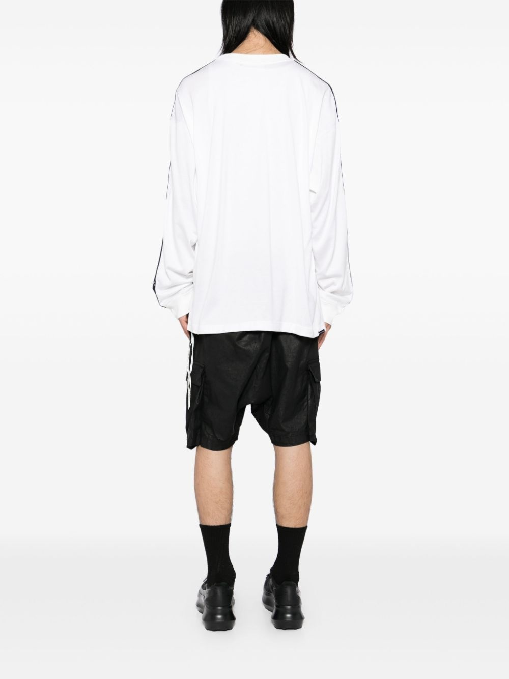 logo tape long sleeves T-shirt - 3