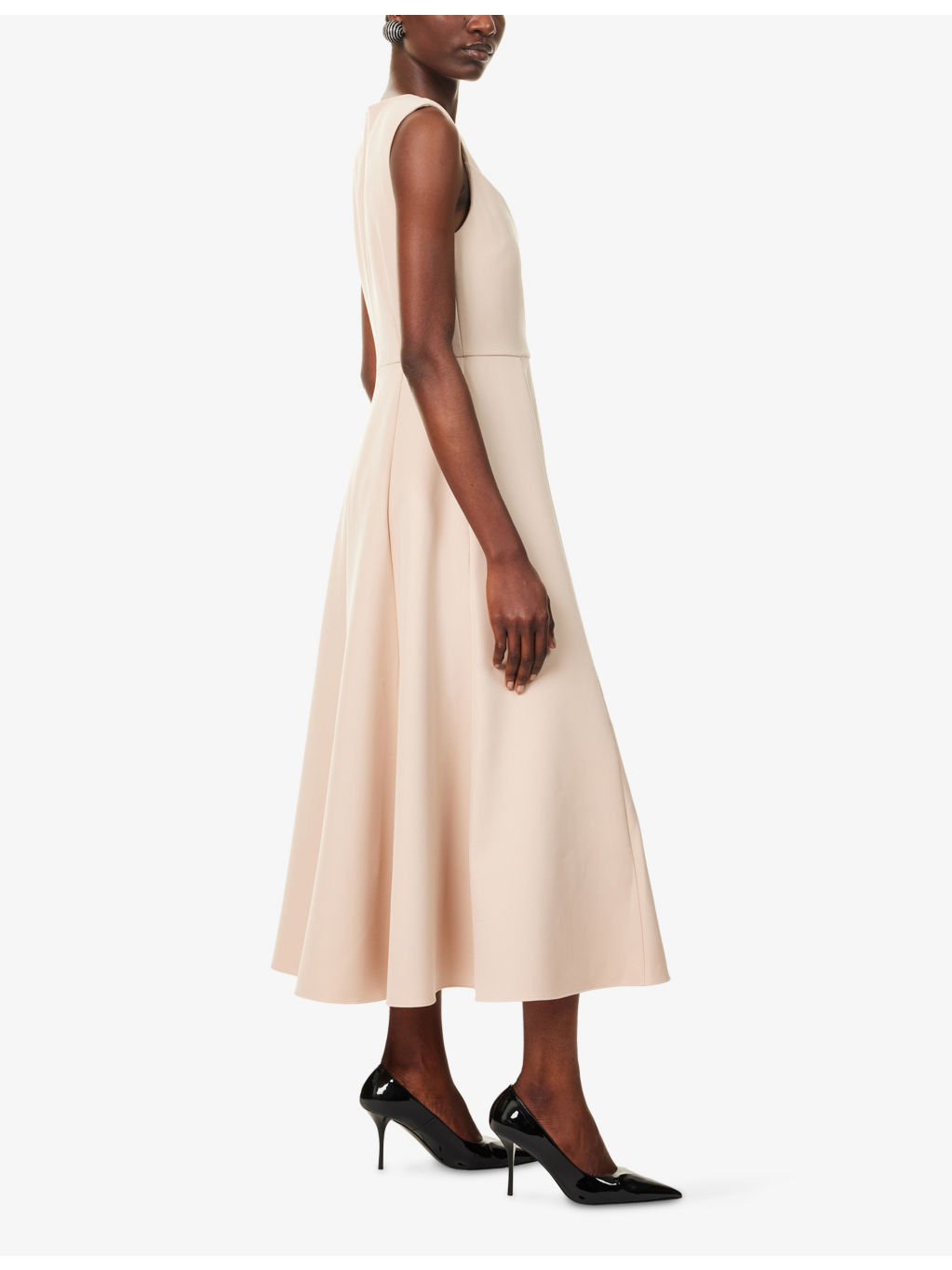 Panel Sleeveless Stretch-Woven Midi Dress - 3