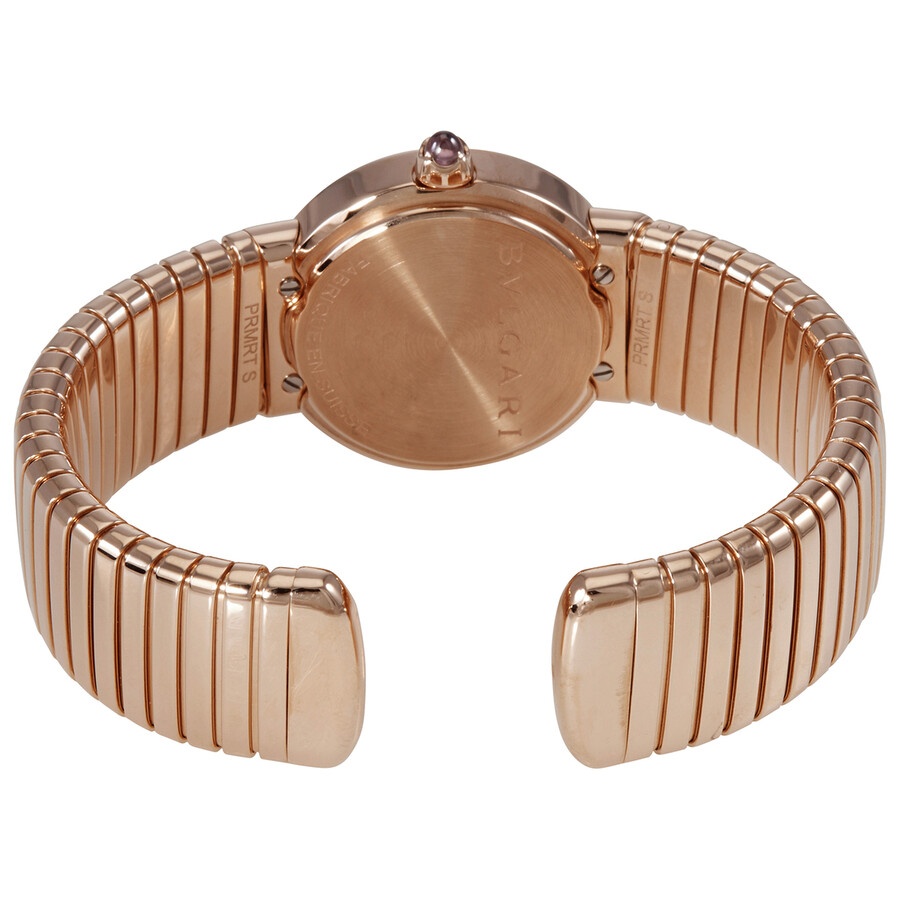 Bvlgari Bvlgari Black Lacquered Dial 18K Rose Gold Diamond Small Ladies Watch 102225 - 3
