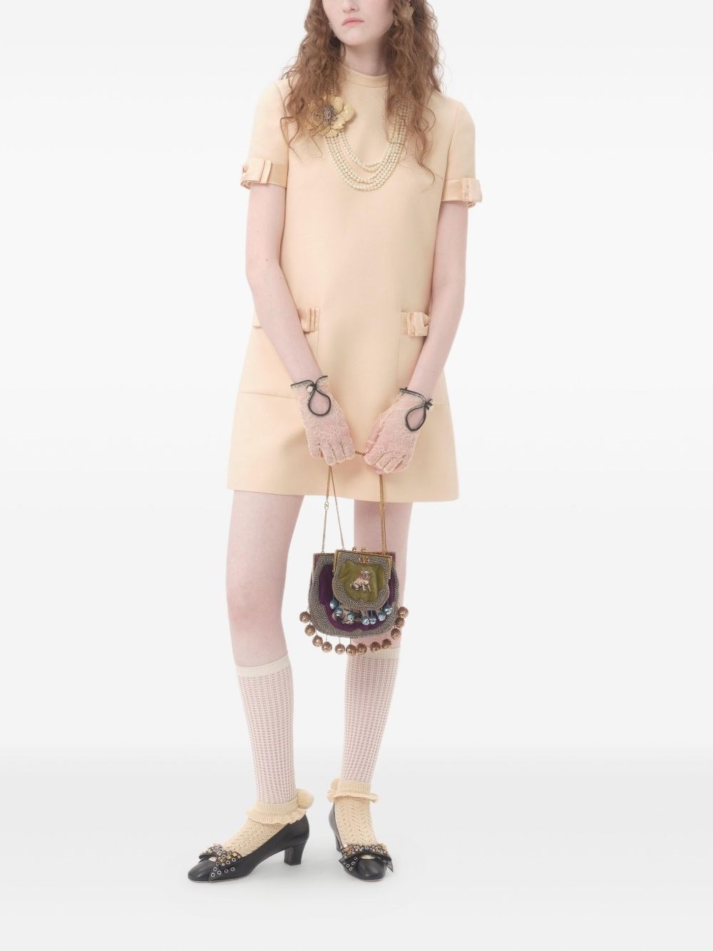 Wool and silk short dress - 4