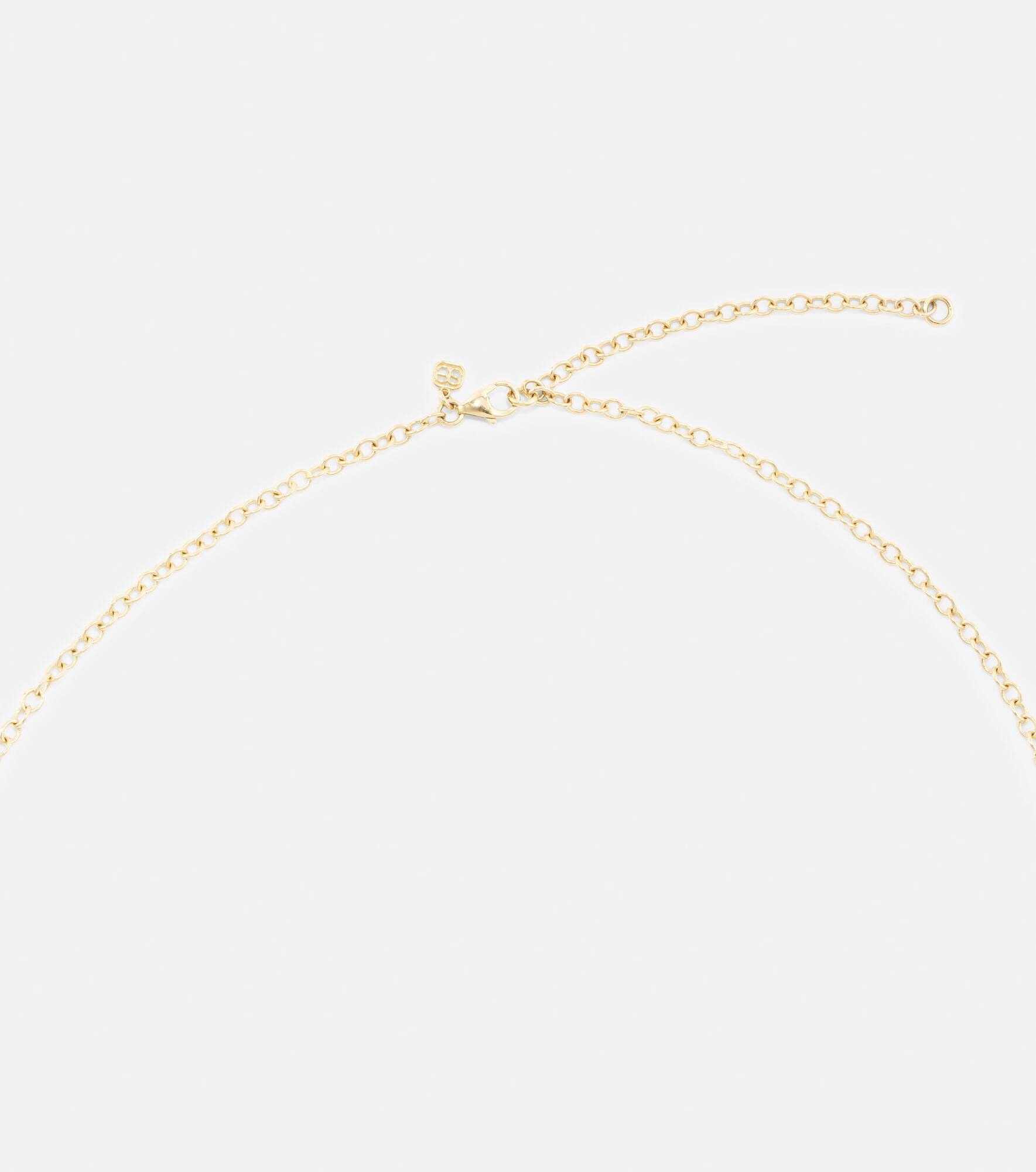 Three Hearts 14kt gold necklace with diamonds - 4