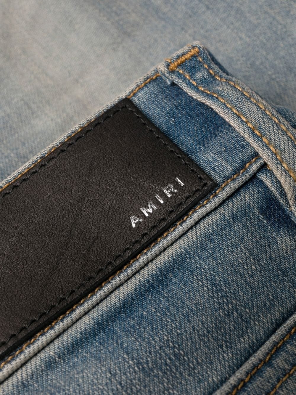 Appliqué-logo distressed jeans - 7