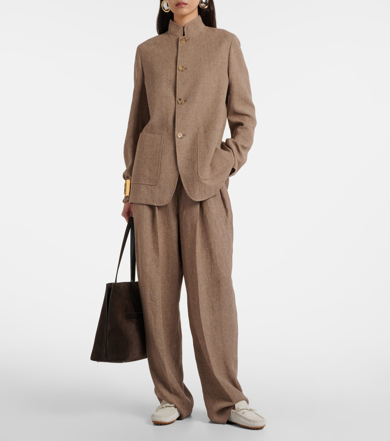 Tod's Gommino shearling-lined suede boat shoes outlook