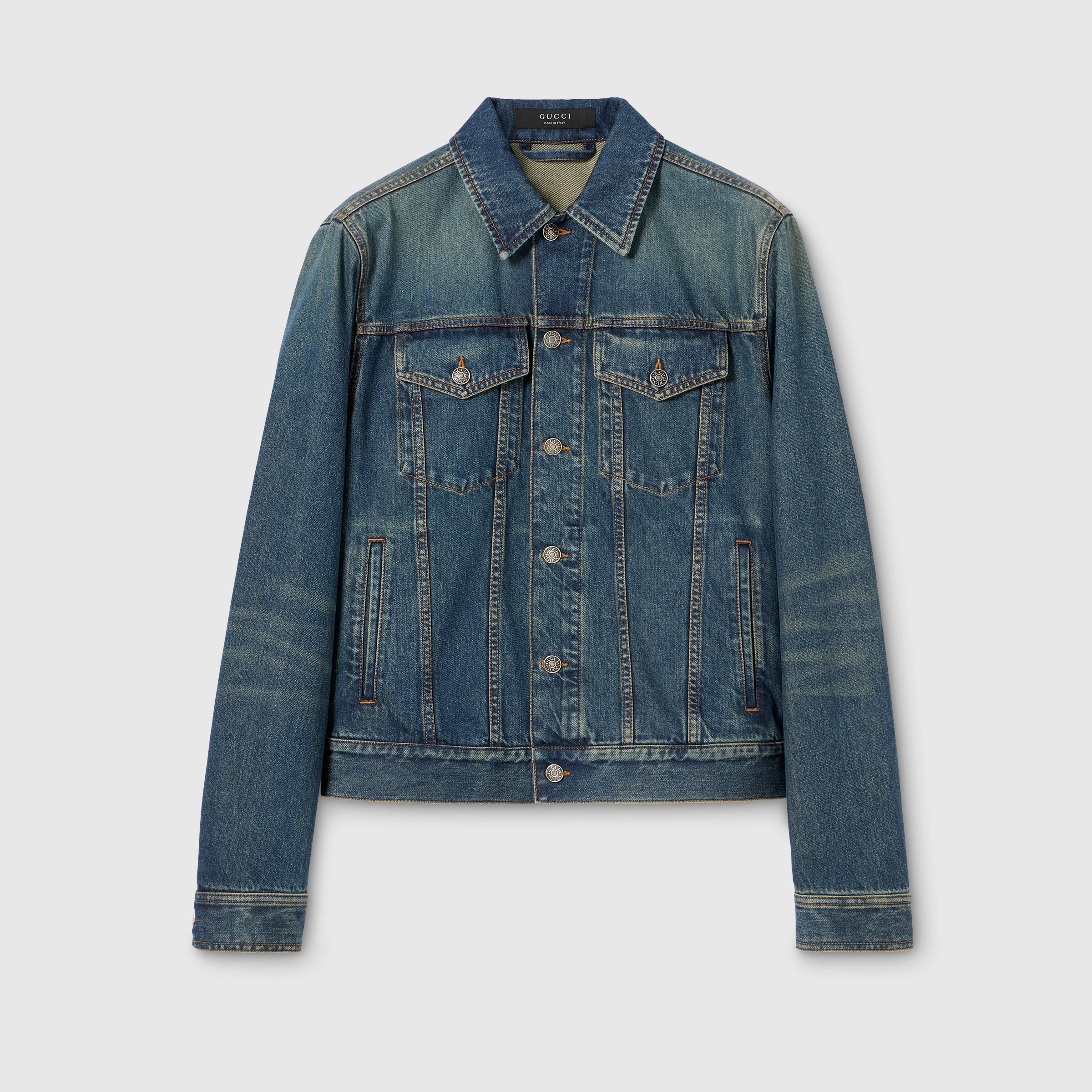 Cotton denim jacket with Horsebit - 1