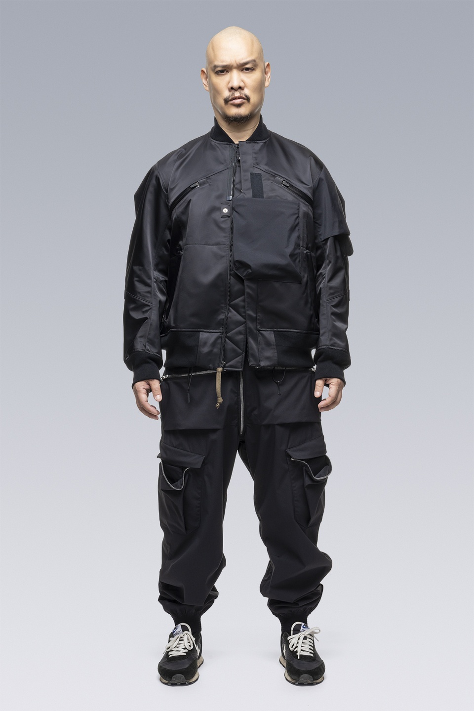 SAC-J2762 sacai / ACRONYM Bomber Jacket Black - 1