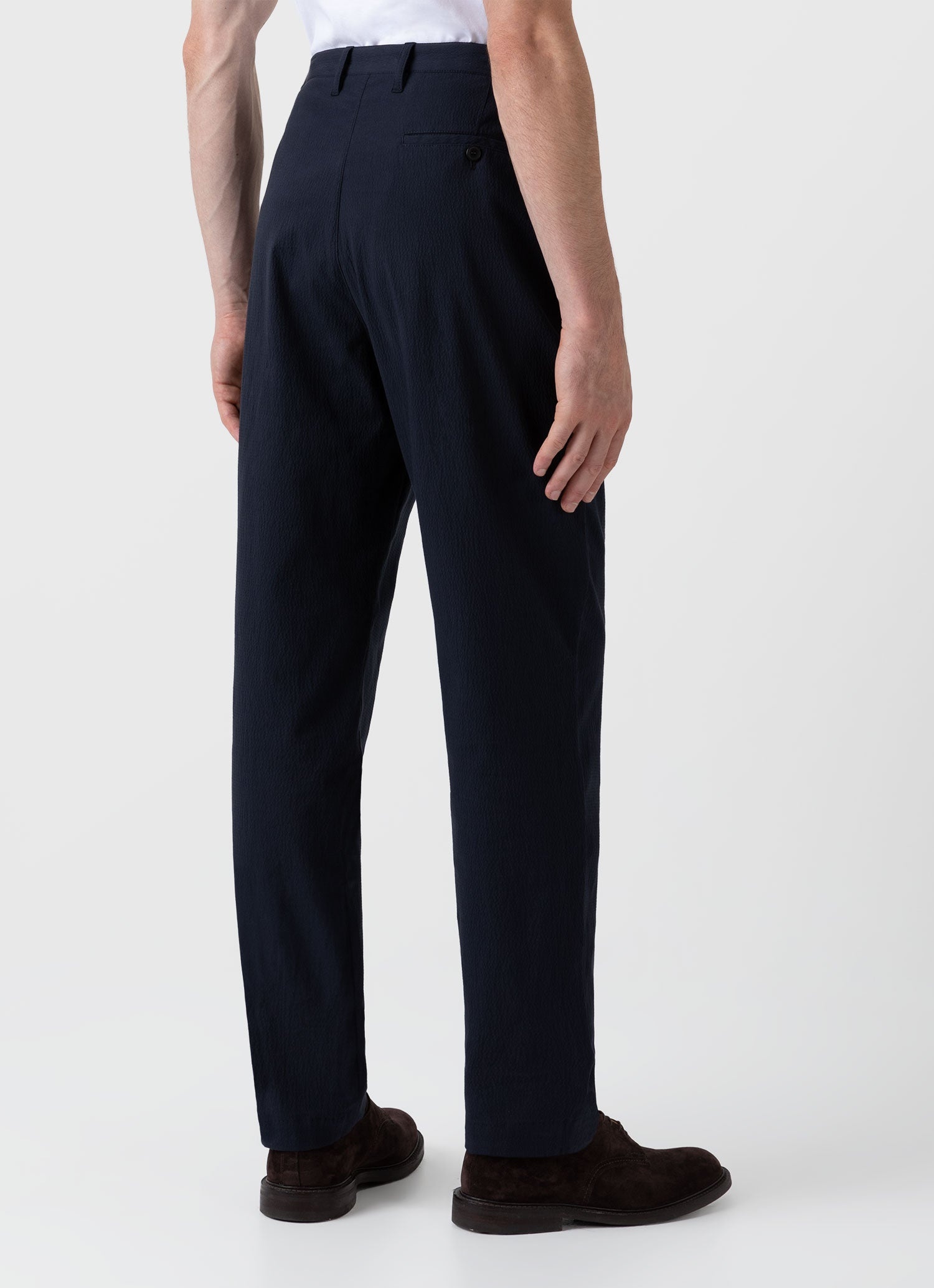 Seersucker Pleat Trouser - 4