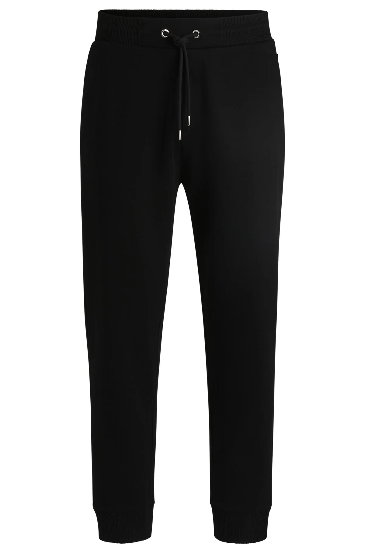 MERCERIZED-COTTON TRACKSUIT BOTTOMS WITH STRIPE WAISTBAND - 1