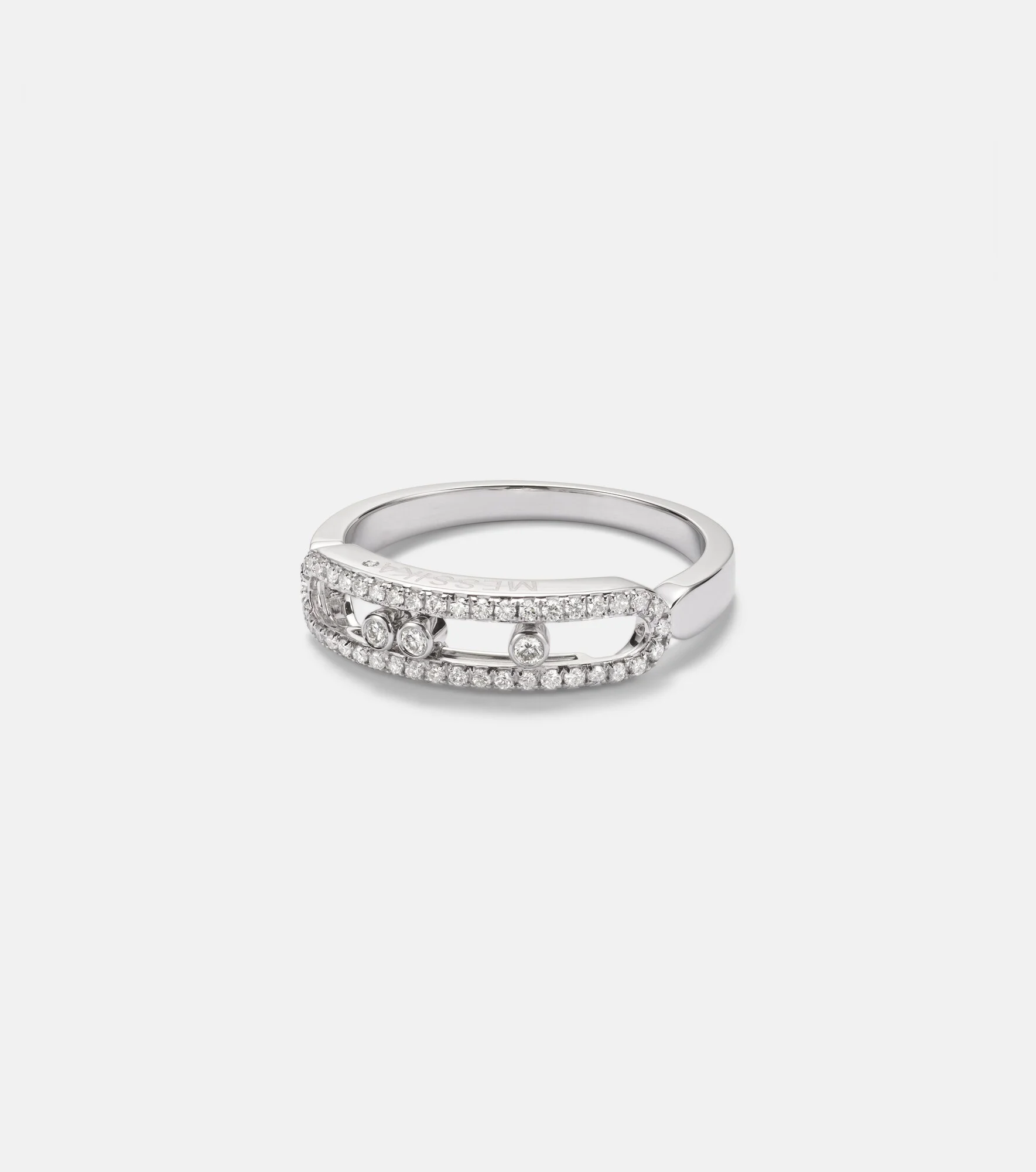 Baby Move 18kt white gold ring with diamonds - 1