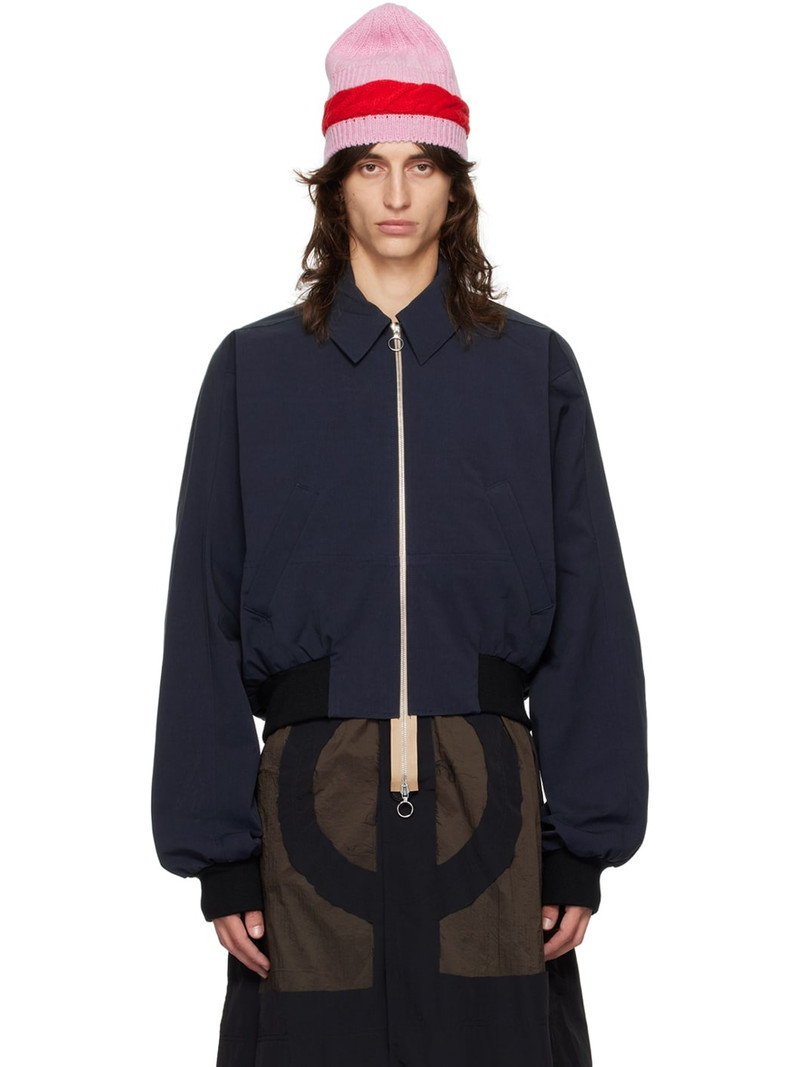 Navy Bottom Heavy Bomber Jacket 1