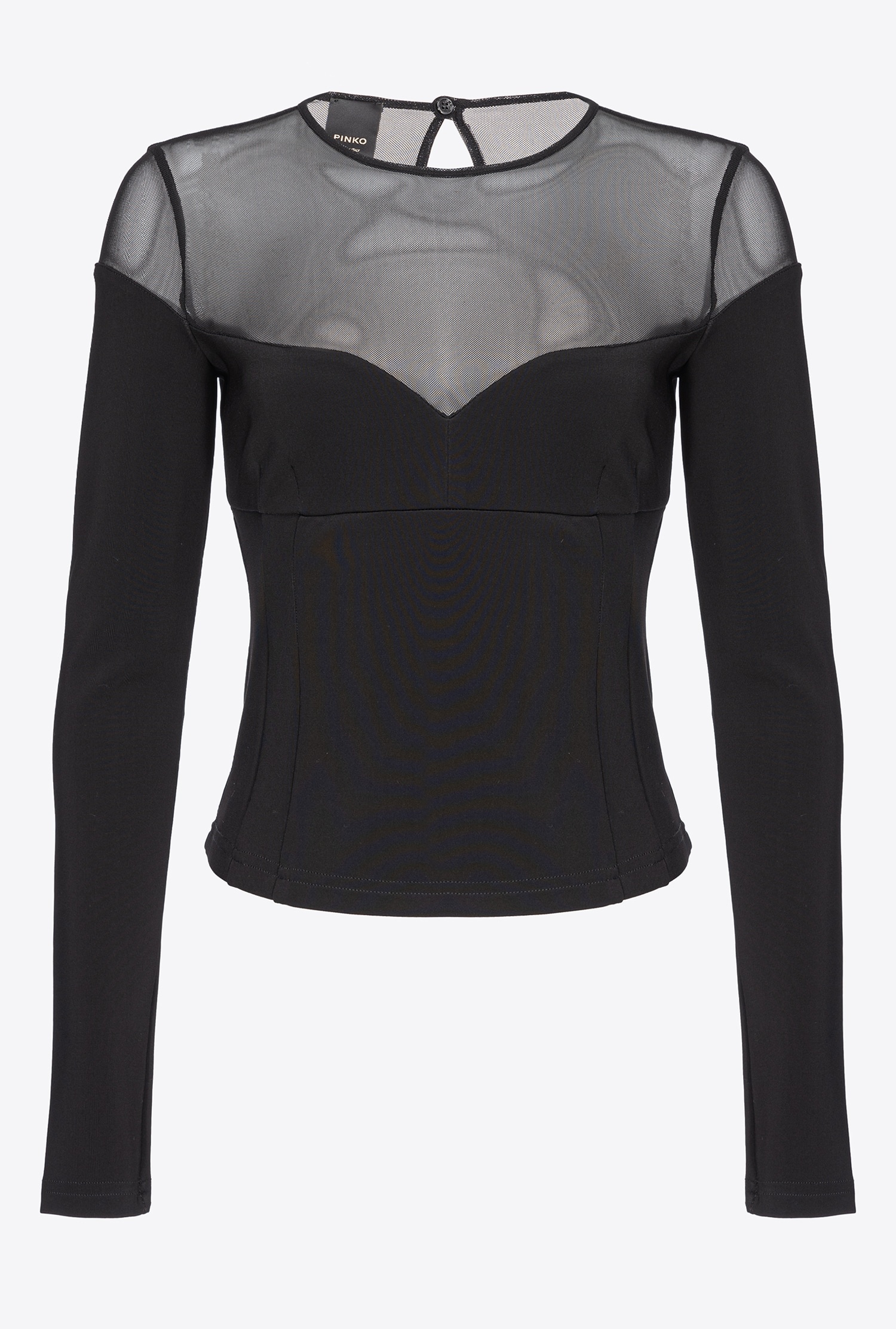 NEOPRENE AND TULLE TOP - 1