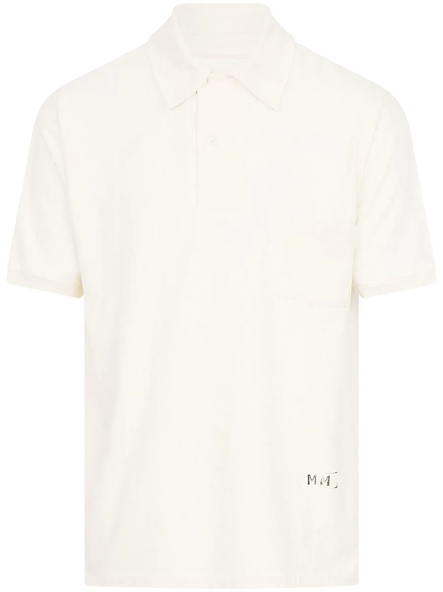 Maison Margiela Logo-Print Polo Shirt - 1