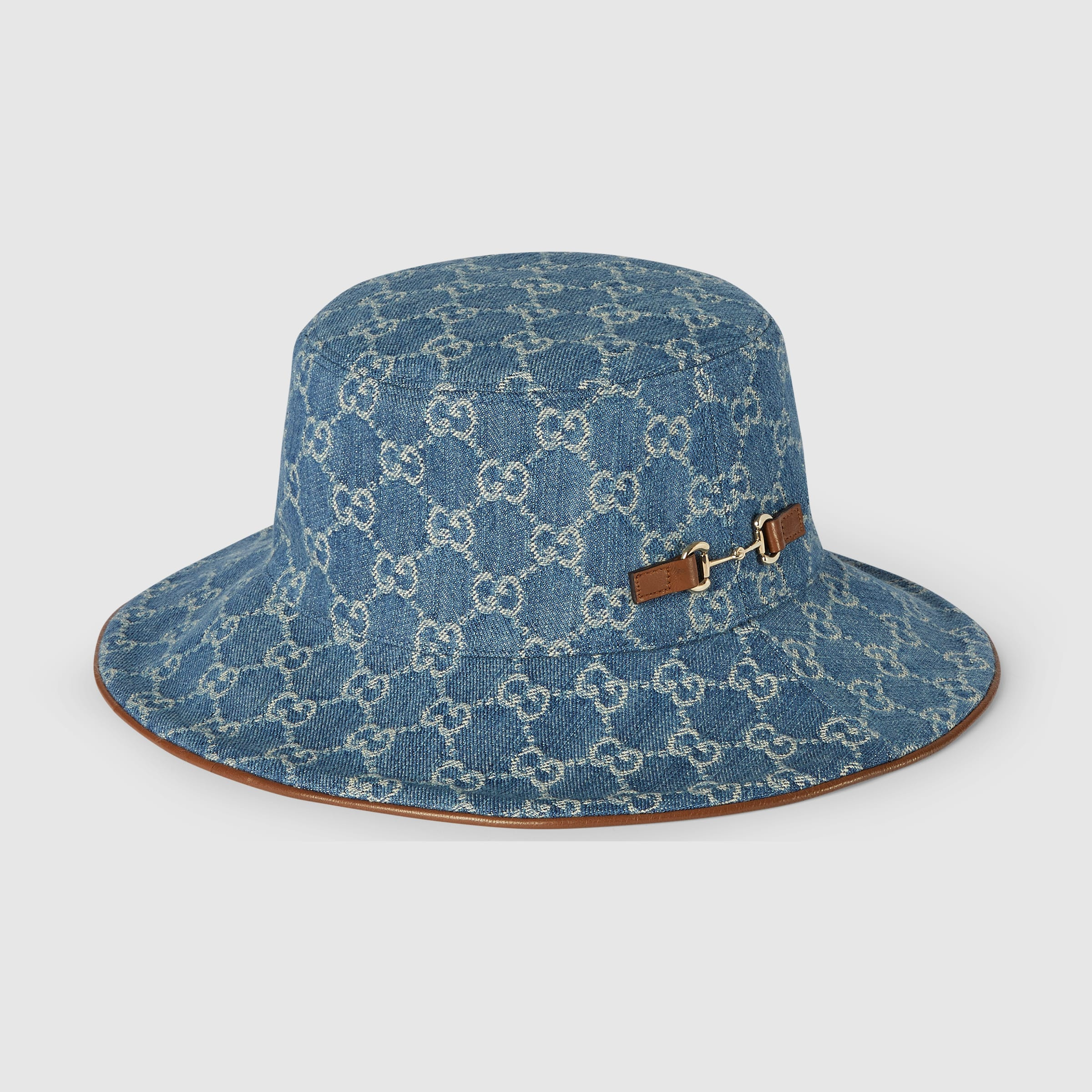 GG denim bucket hat with Horsebit - 5