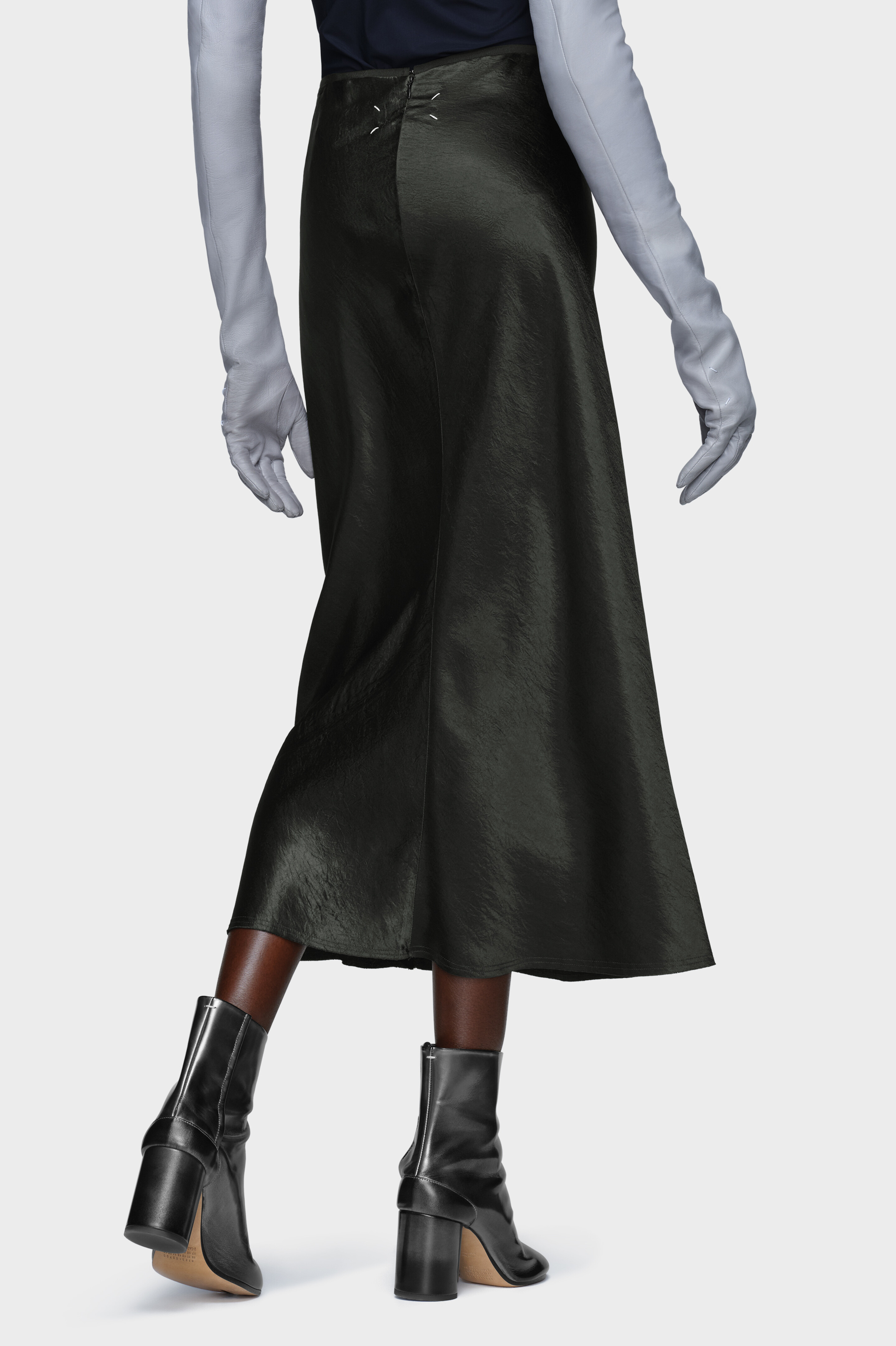 Satin midi skirt - 4
