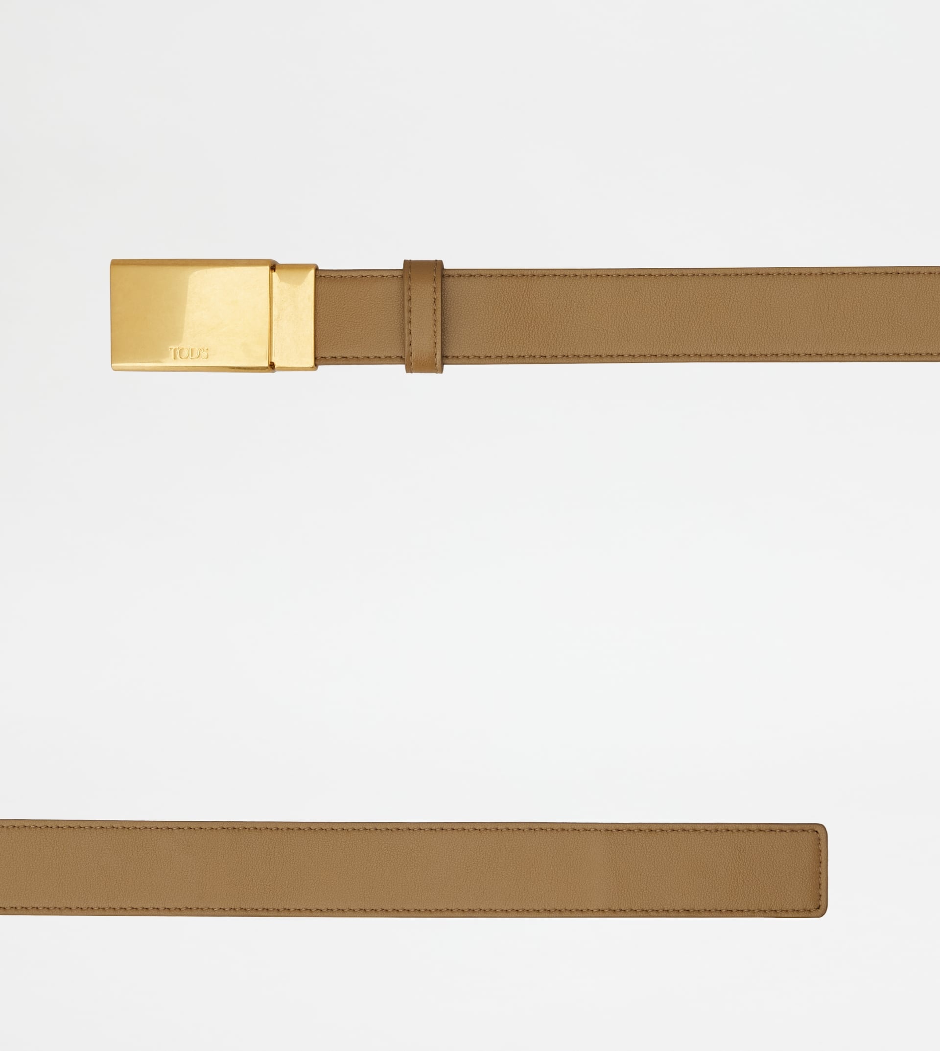 BELT IN LEATHER - WHITE, SILVER - 2